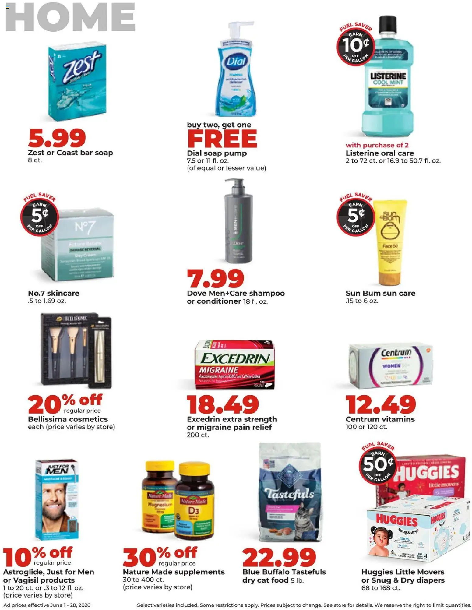 HyVee Monthly Ad - valid from 01.06.2026 | Page: 20 | Products: Magnesium, Cat Food, Shampoo, Bar Soap