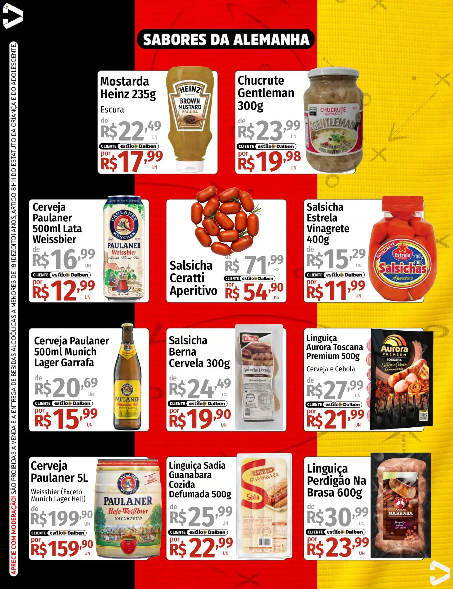 Supermercado Dalben Folheto - válido de 12.06.2026 | Página: 3 | Produtos: Cebola, Salsicha, Linguiça, Cerveja