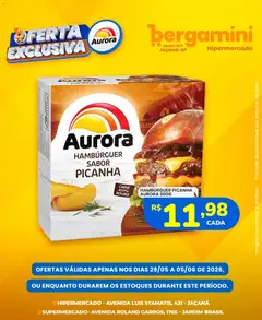 Supermercado Bergamini ofertas Aurora - Pré-Visualização do folheto da loja Supermercado Bergamini, válido de 29.05.2026