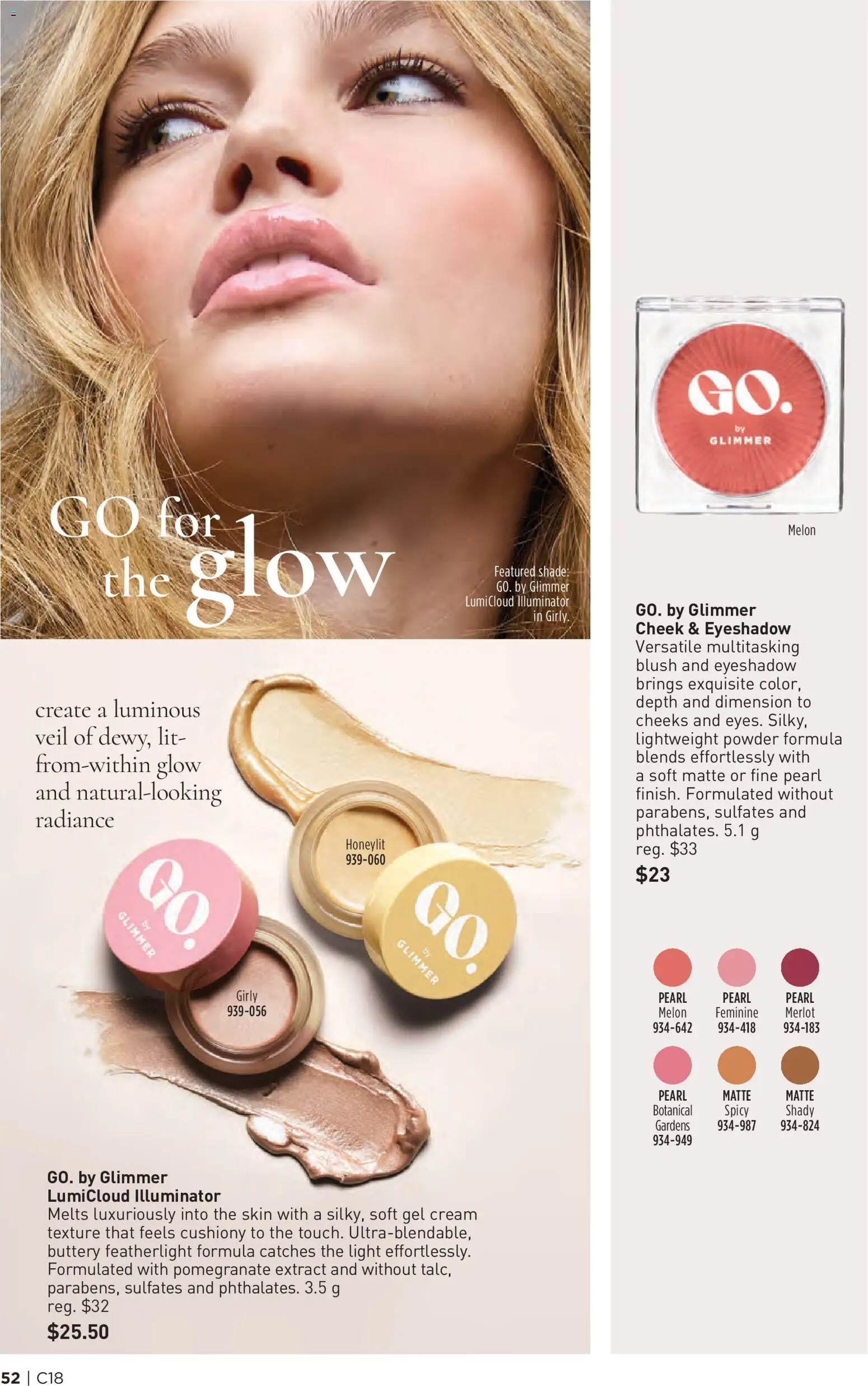 Avon flyer valid from Aug 27, 2026 | Page: 52 | Products: Cream, Pomegranate, Powder, Blush