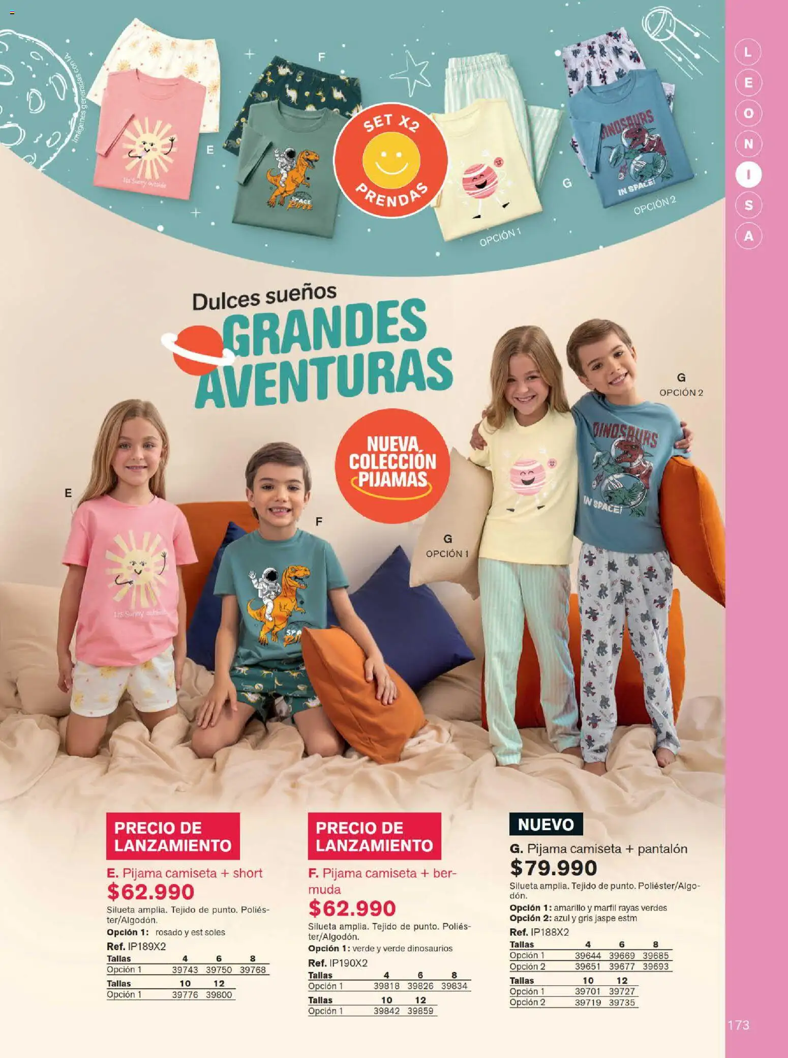 Leonisa revista - valida desde el 15/07/2026 | Página: 173 | Productos: Short, Camiseta, Ruana, Pijama