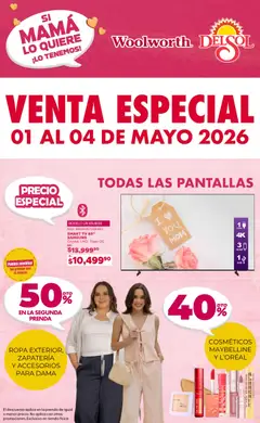 Vista previa de Del Sol y Woolworth catálogo, nuevo folleto de la tienda, válido en México a partir del 01.05.2026