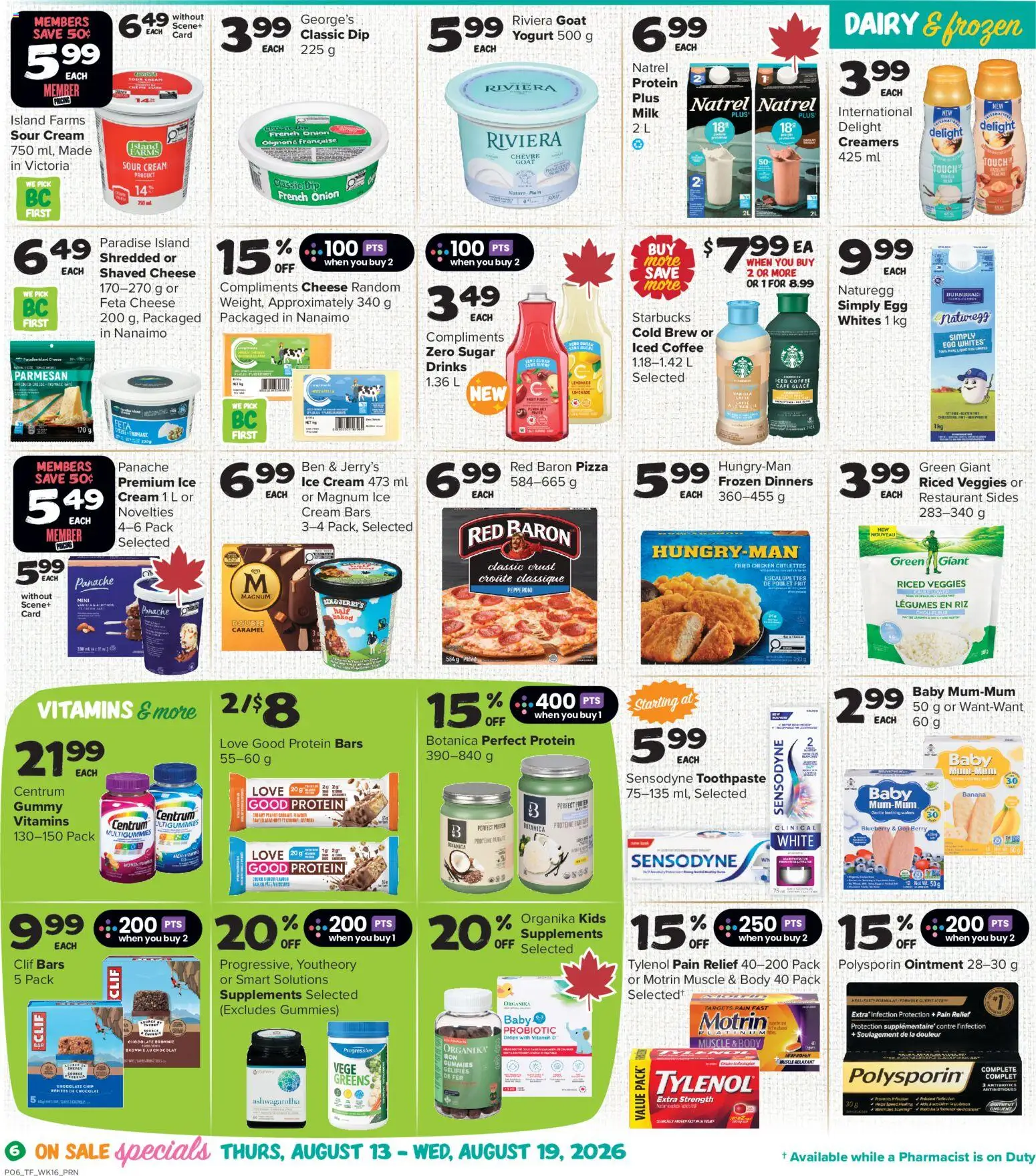 Thrifty Foods flyer valid from Aug 13, 2026 | Page: 7 | Products: Sugar, Ashwagandha, Chocolate, Chicken