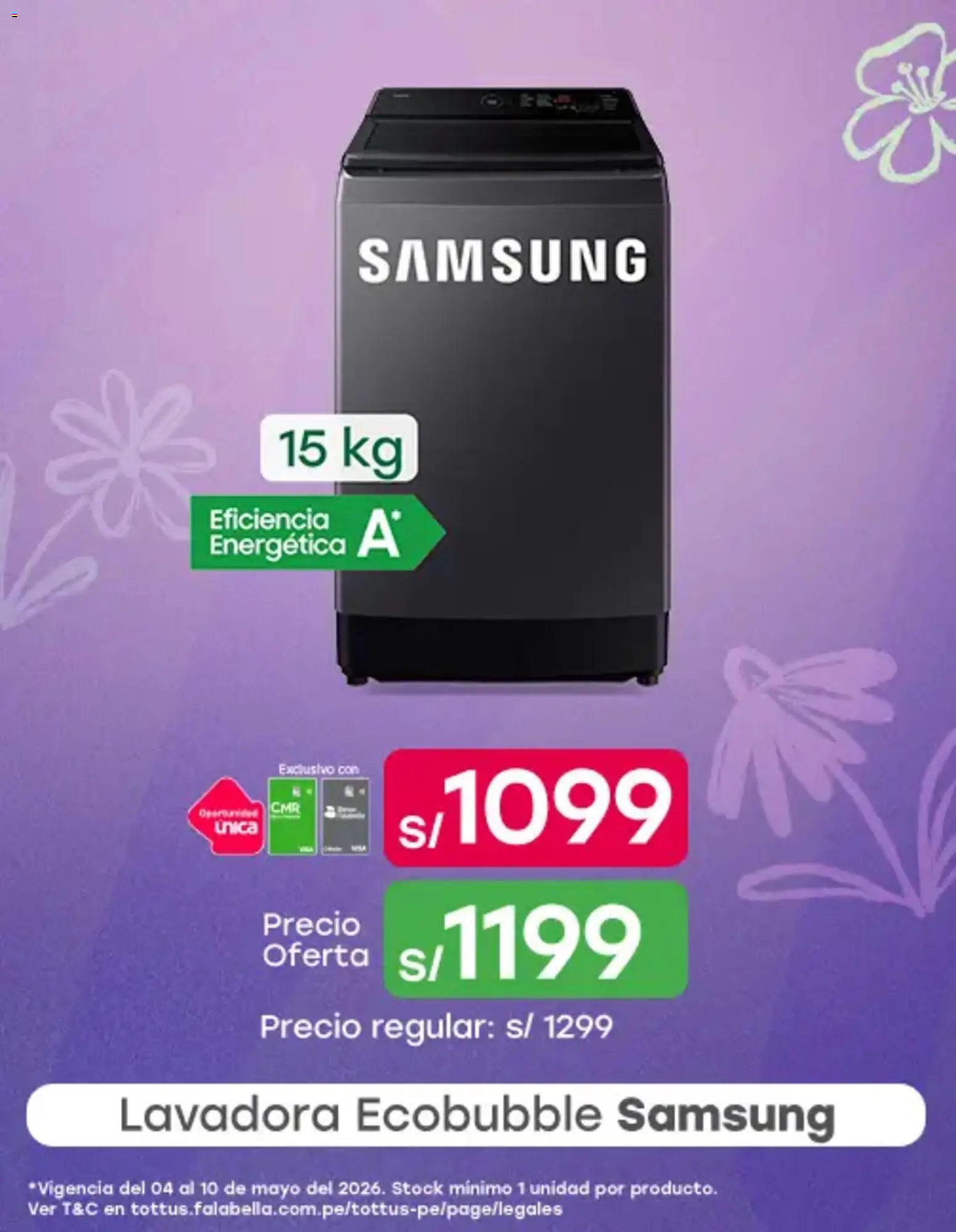 Catálogo Tottus válido desde 04.05.2026 | Página: 3 | Productos: Lavadora