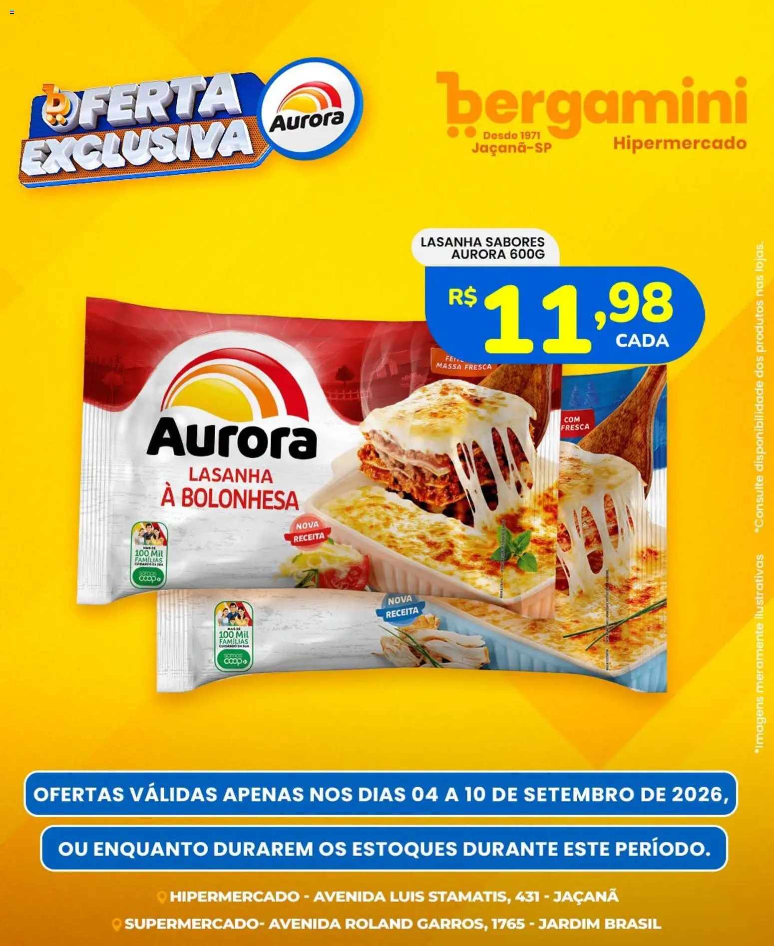 Supermercado Bergamini Folheto - válido de 04/09/2026 | Página: 5 | Produtos: Massa, Lasanha