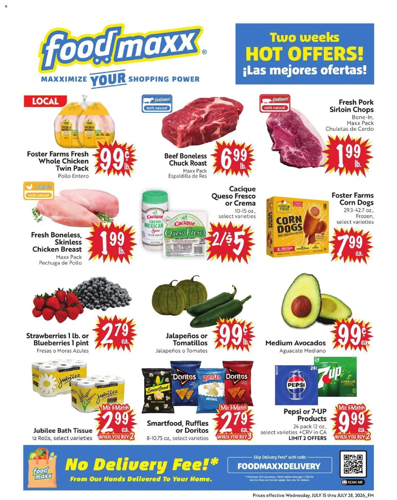 FoodMaxx Weekly Ad - NV - valid from 07/15/2026 | Page: 1 | Products: Beef, Cream, Lemon, Lime