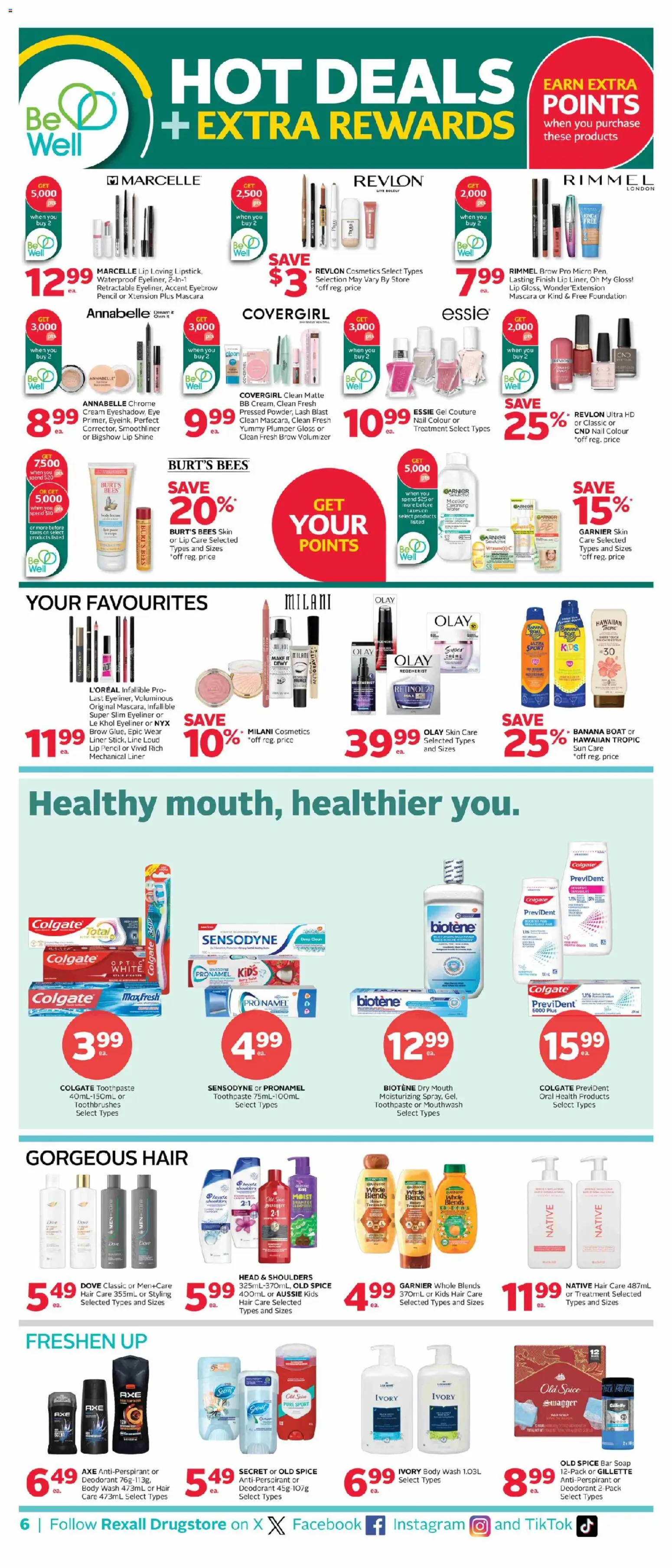 Rexall flyer valid from Jul 3, 2026 | Page: 15 | Products: Cream, Mascara, Soap, Body wash