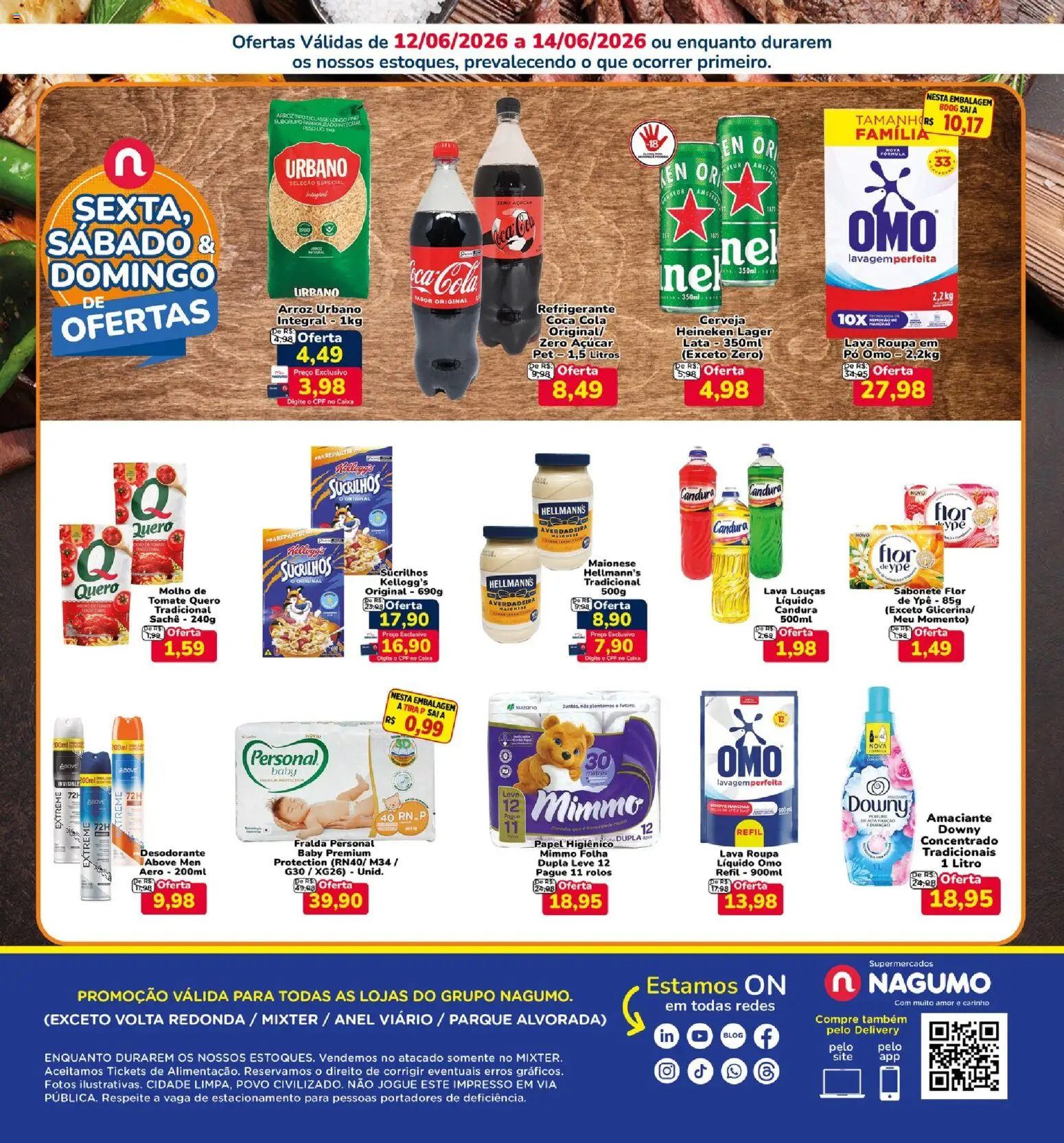 Nagumo Folheto - válido de 12.06.2026 | Página: 2 | Produtos: Cerveja, Arroz, Sabonete, Amaciante
