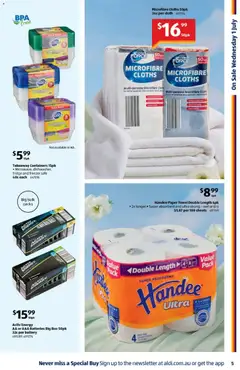 Preview of Aldi catalogue Special Buys - valid from 01/07/2026 | Page: 5 | Products: Cloth, Batteries, Multipurpose, Fridge