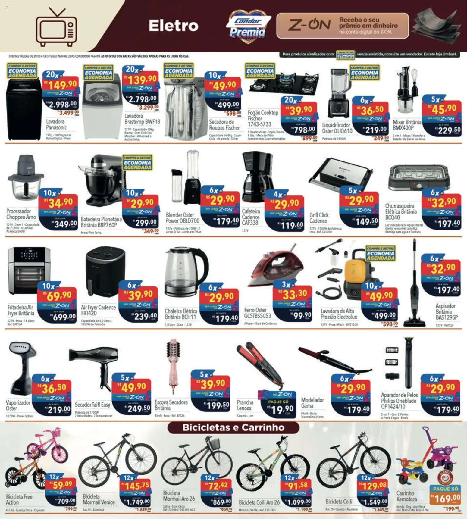 Supermercados Condor Folheto - válido de 29/06/2026 | Página: 31 | Produtos: Escova secadora, Escova, Cooktop, Churrasqueira