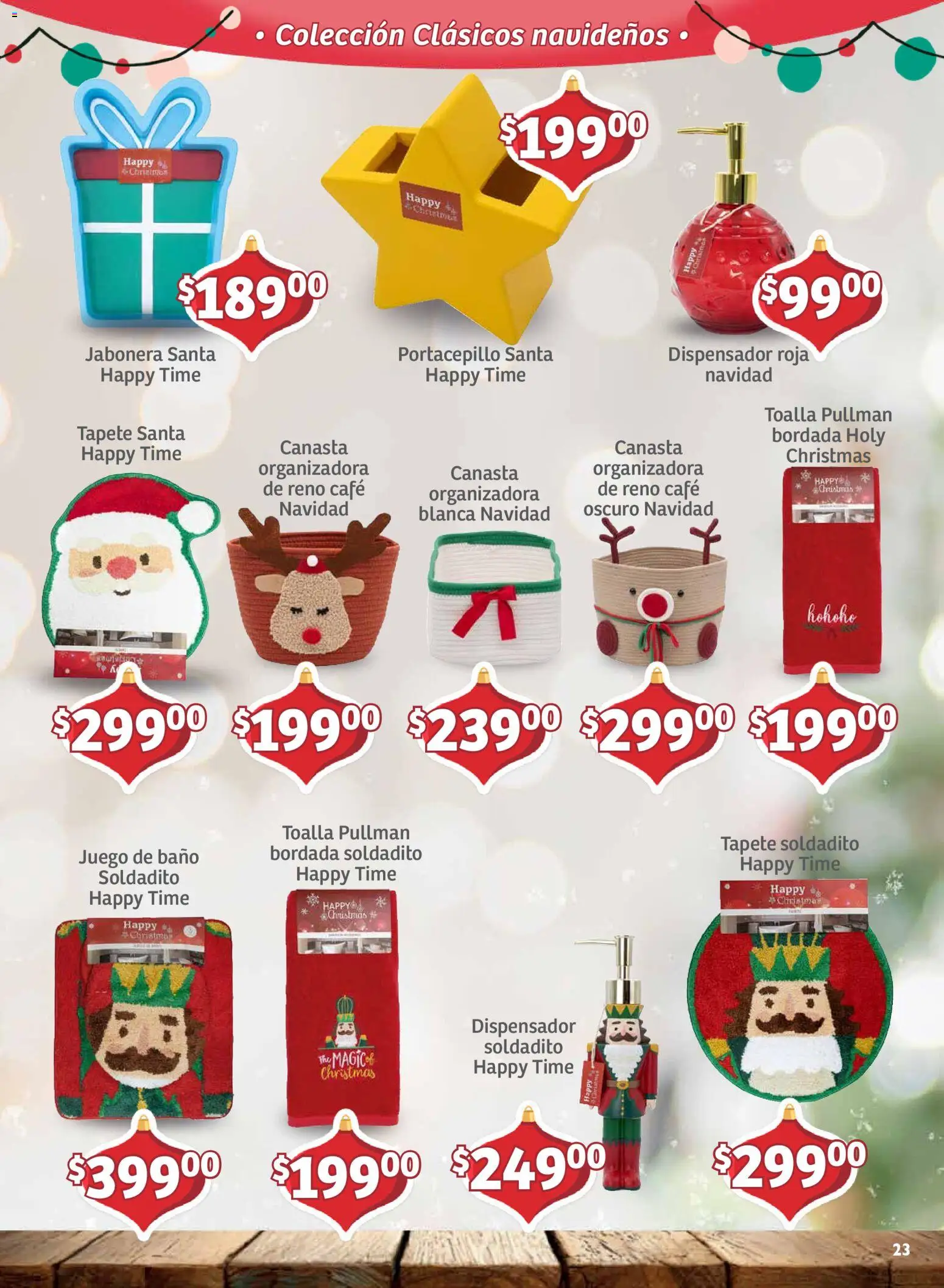 Nuevas ofertas de Soriana válidas en toda la República Mexicana desde el 30/09/2026. ¡Encuentra las mejores ofertas en Soriana folleto Decoración de Navidad Mercado! | Página: 23