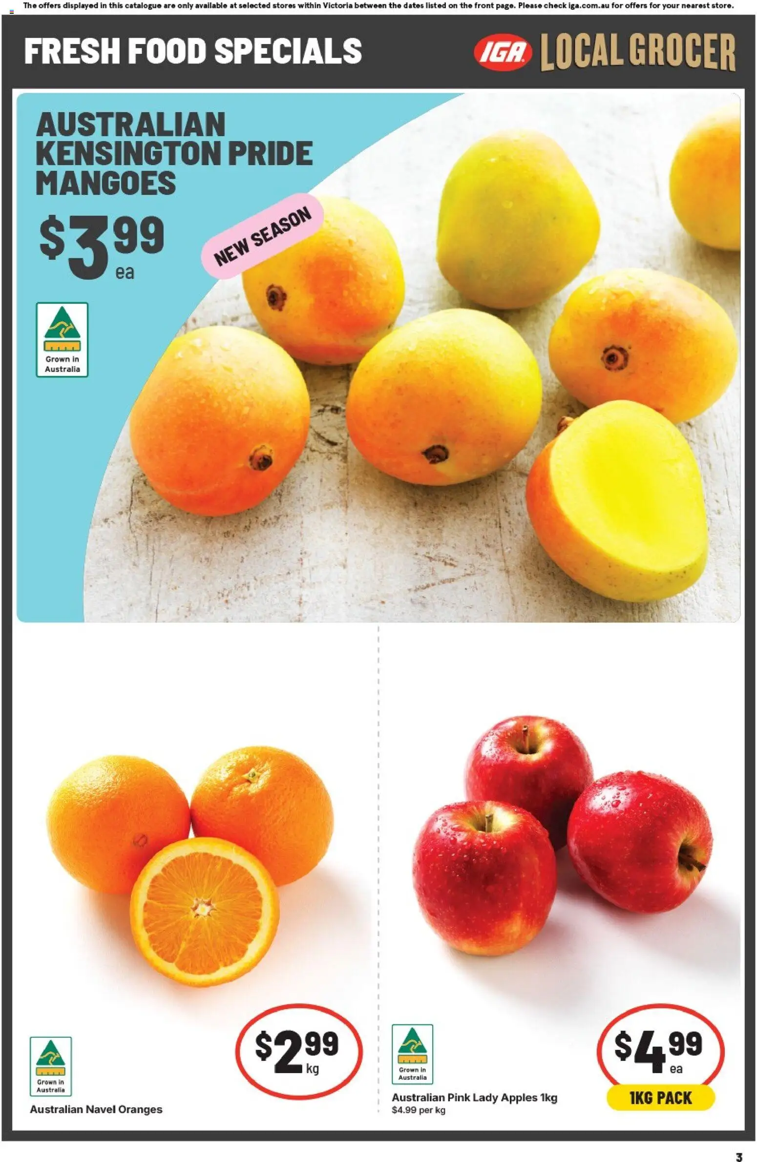 IGA catalogue - valid from 30/09/2026 | Page: 3 | Products: Food, Apples, Oranges