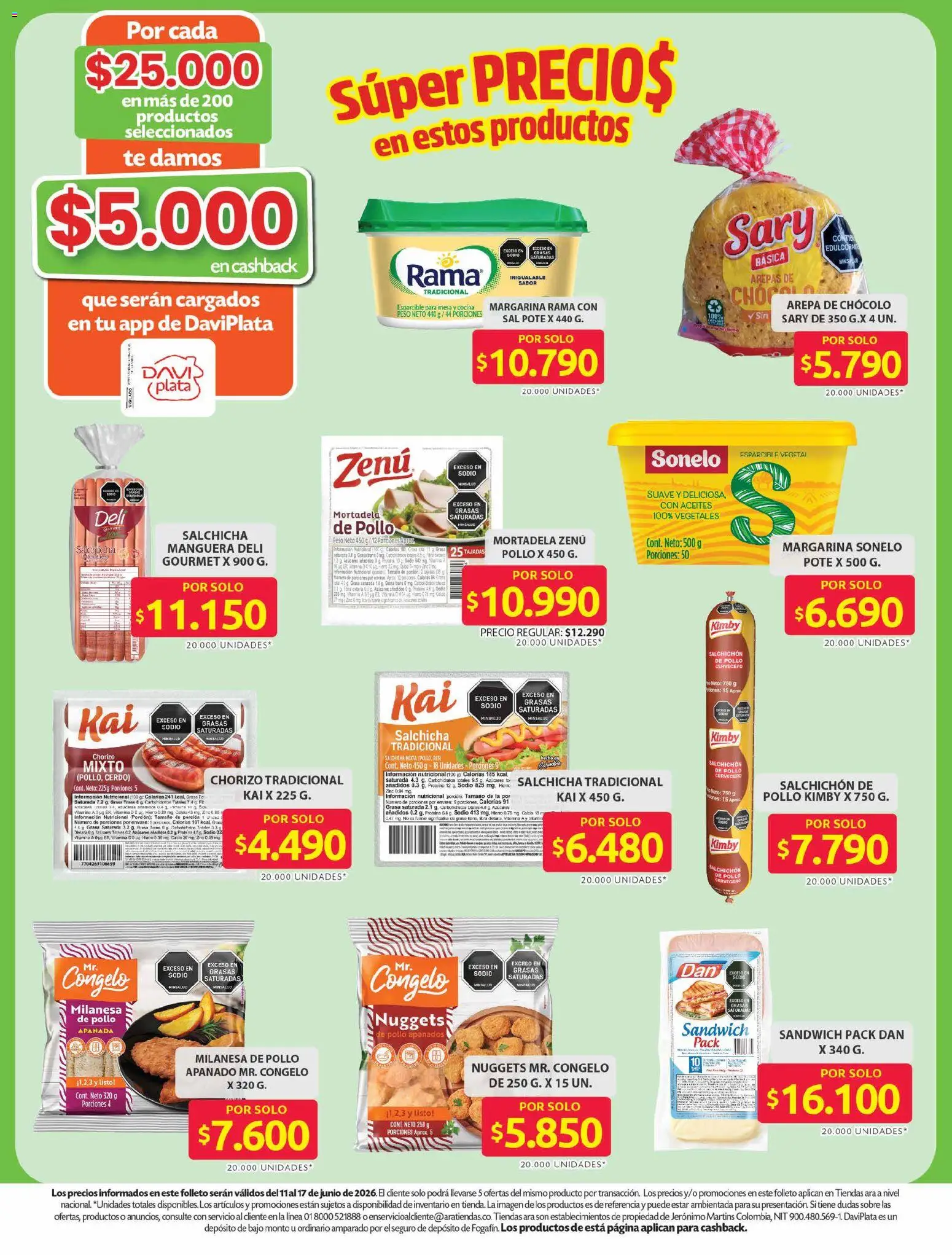 Ara revista - valida desde el 11.06.2026 | Página: 8 | Productos: Té, Pollo, Sal, Mesa