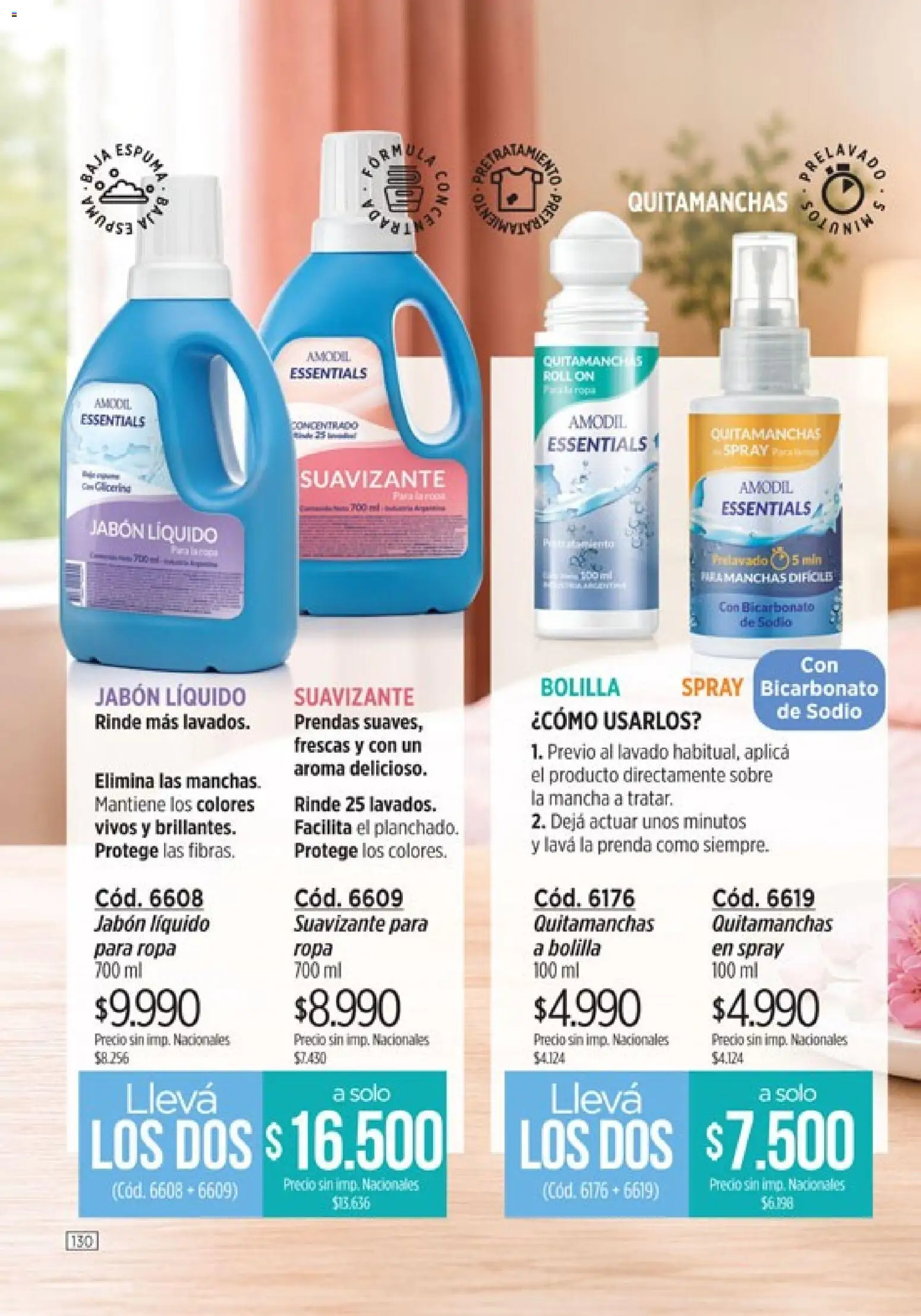 Catálogo Amodil Campaña 12 │ válido desde el 30/06/2026 | Página: 130 | Productos: Sobre, Quitamanchas, Ropa, Suavizante
