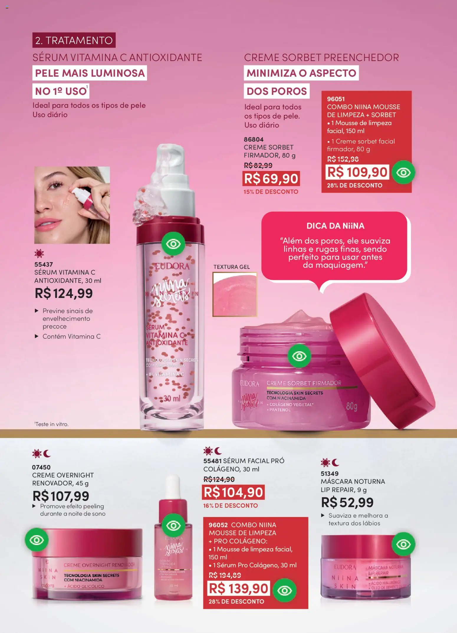 Eudora Folheto - válido de 01.04.2026 | Página: 42 | Produtos: Mousse, Colágeno, Creme, Vitamina c