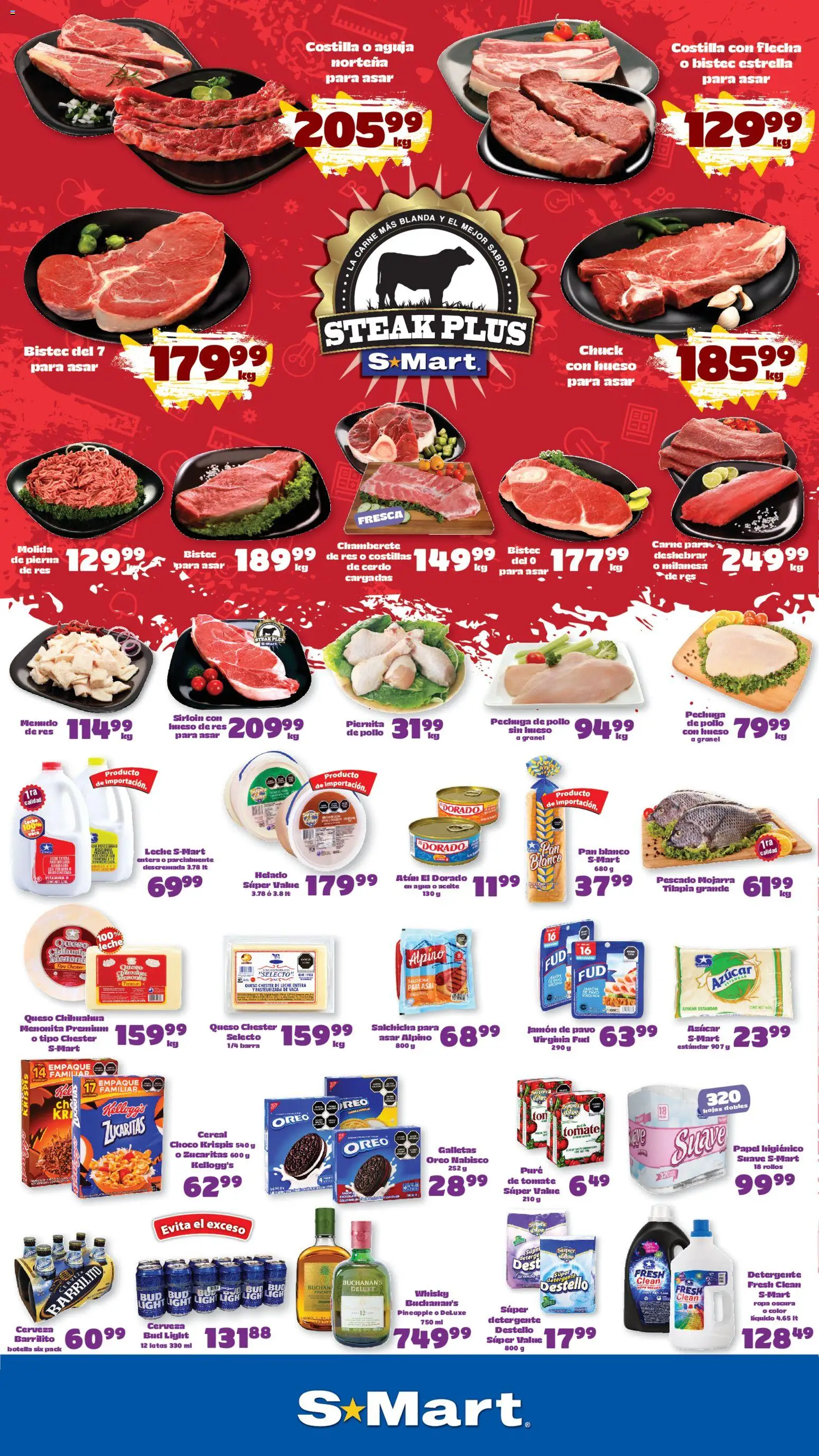 Nuevas ofertas de S-Mart válidas en toda la República Mexicana desde el 14/08/2026. ¡Encuentra las mejores ofertas en S-Mart folleto Matamoros! | Página: 1 | Productos: Pan, Detergente líquido, Botella, Oreo
