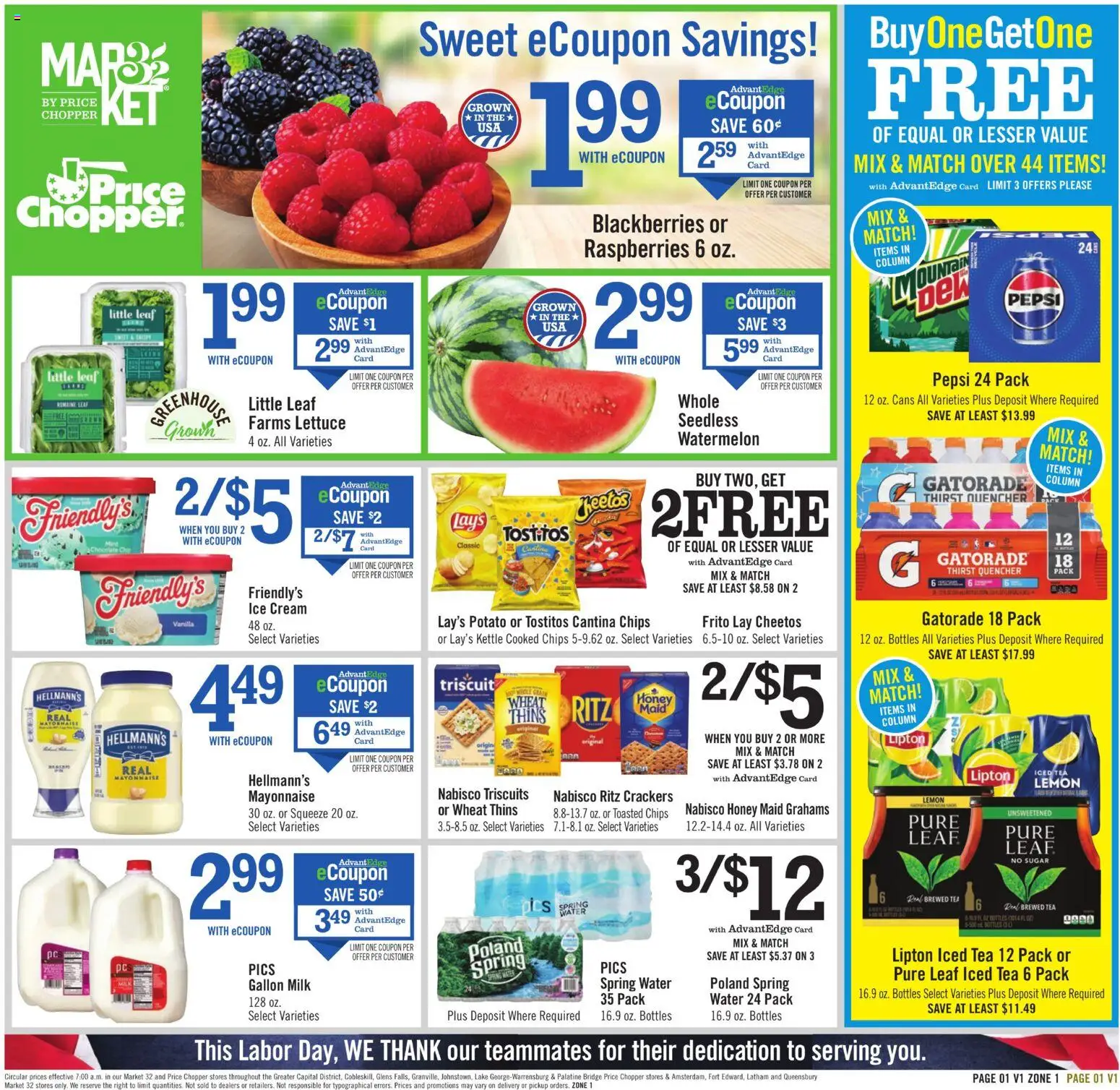 Price Chopper Weekly Ad - valid from 08/30/2026 | Page: 1 | Products: Milk, Tea, Cream, Kettle