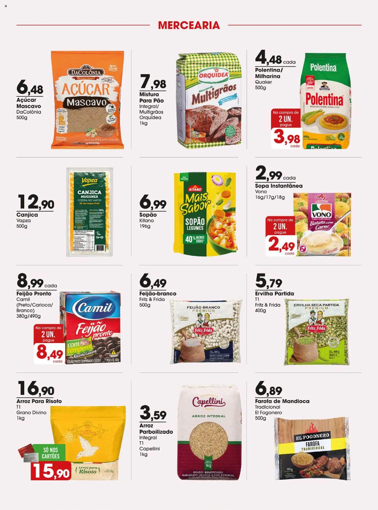 Zaffari Folheto - válido de 14/07/2026 | Página: 4 | Produtos: Ervilha, Feijão, Arroz, Sopa instantânea