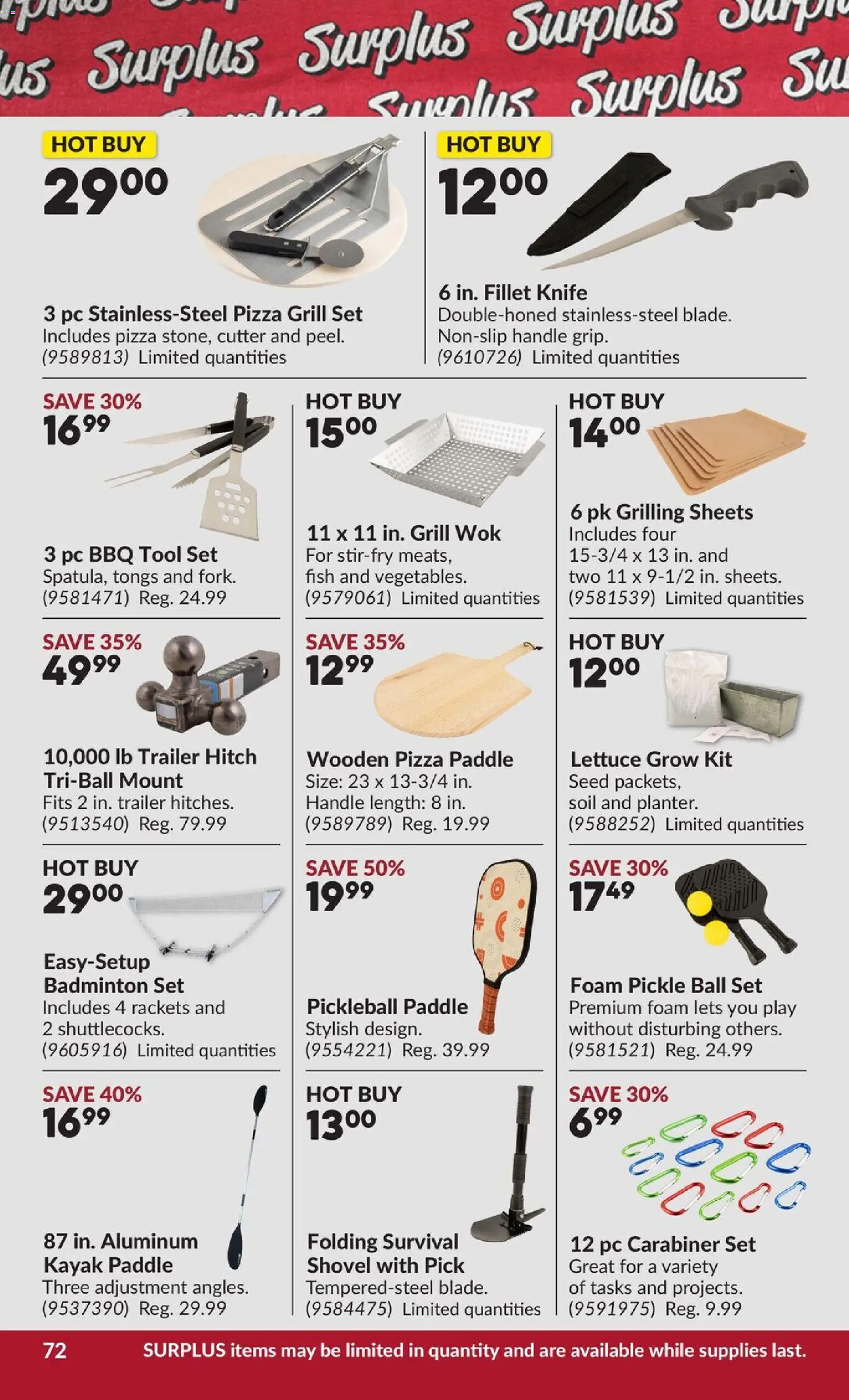 Princess Auto flyer valid from Jun 30, 2026 | Page: 77 | Products: Fish, PC, Cutter, Pizza