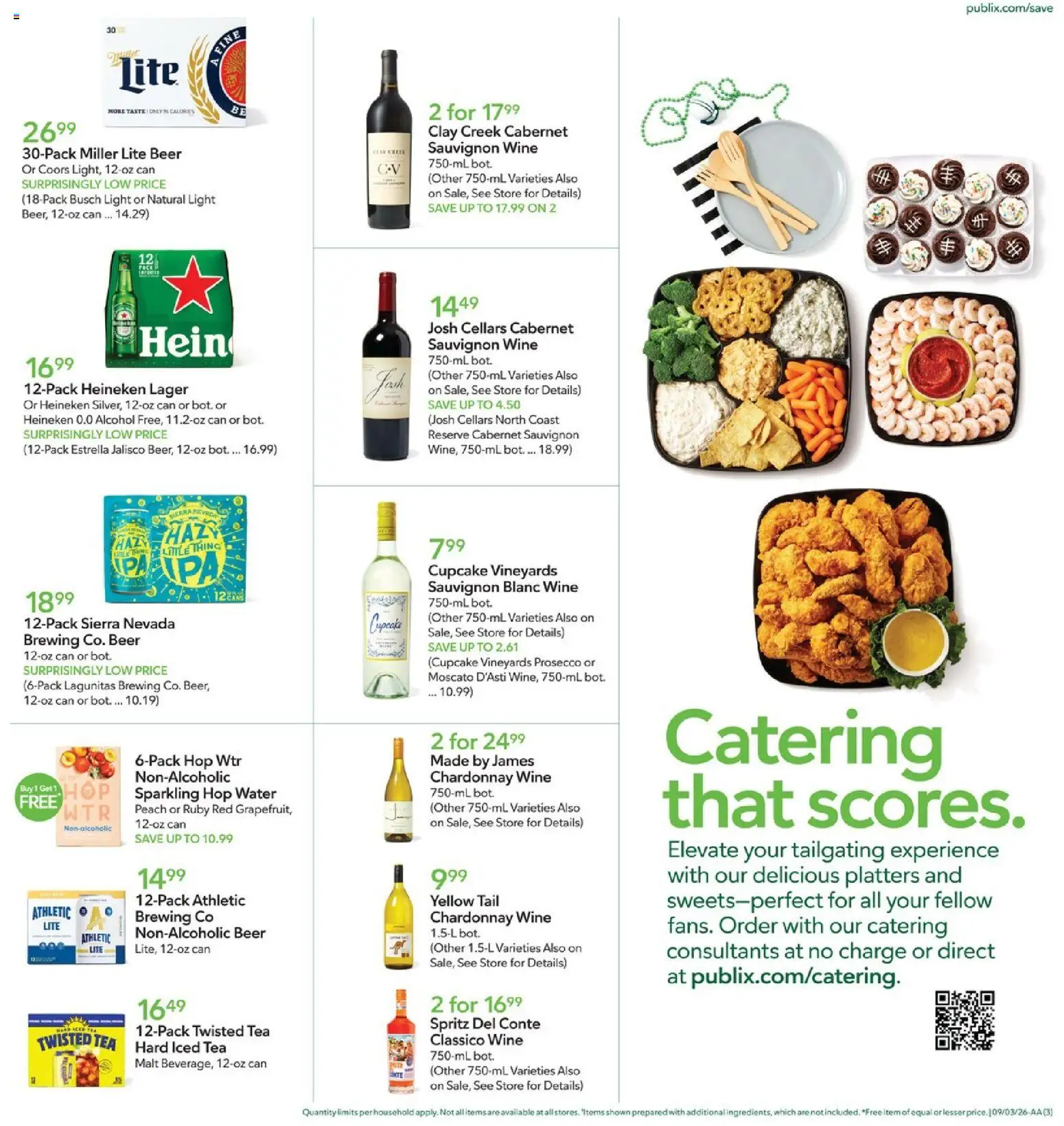 Publix Weekly Ad - valid from 09/02/2026 | Page: 3 | Products: Wine, Heineken, Alcohol, Water