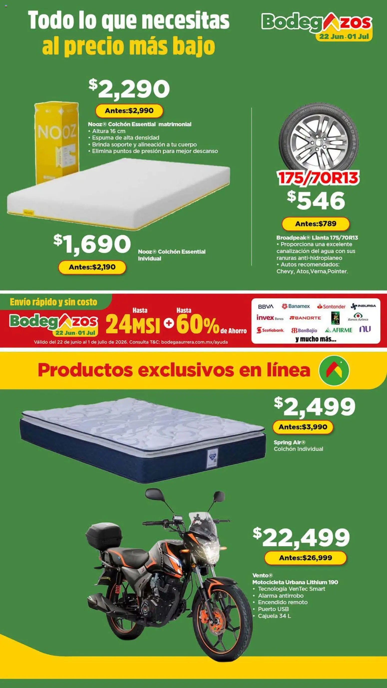 Nuevas ofertas de Bodega Aurrerá válidas en toda la República Mexicana desde el 22/06/2026. ¡Encuentra las mejores ofertas en Bodega Aurrerá folleto Bodegazos! | Página: 6