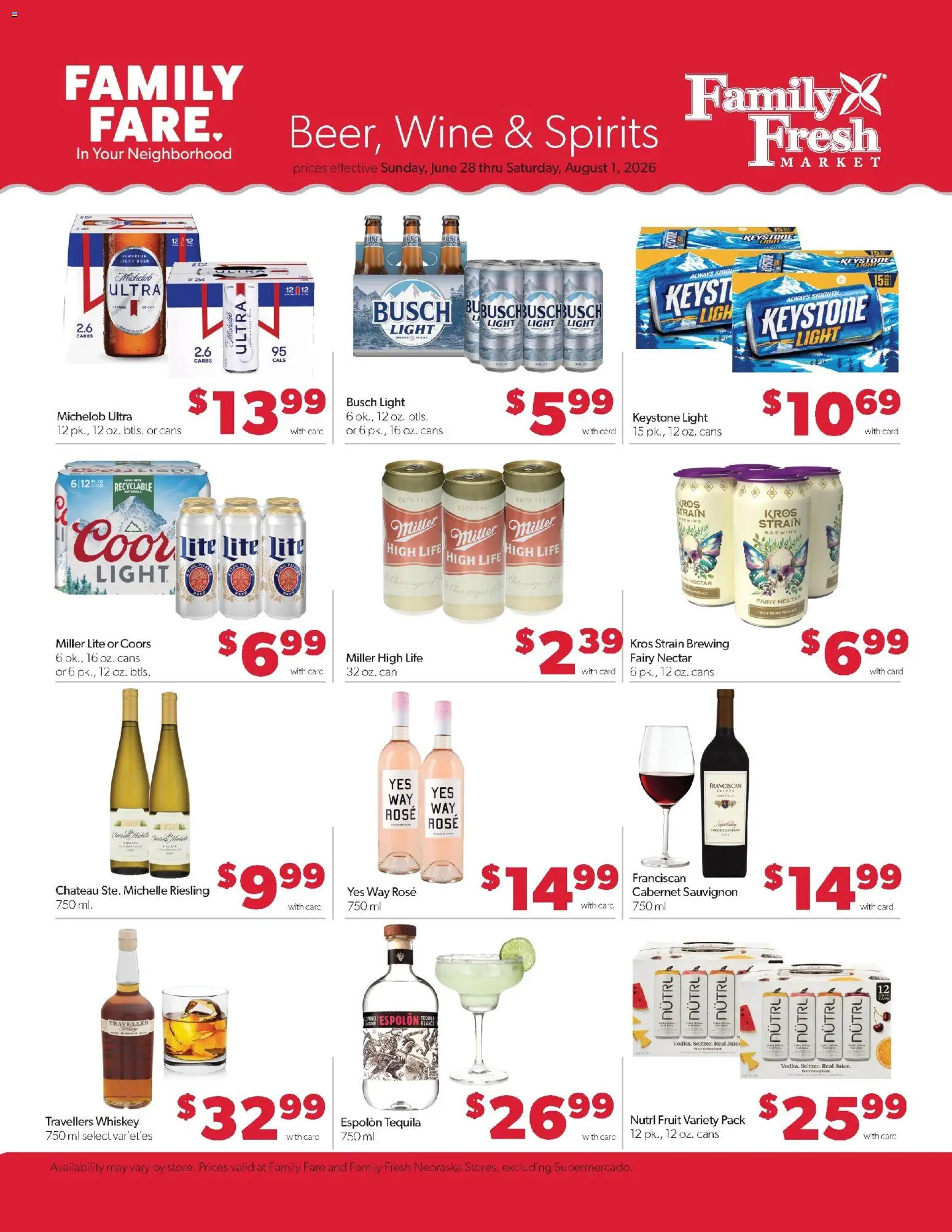 Family Fare Weekly Ad - valid from 06/28/2026 | Page: 15 | Products: Wine, Whiskey