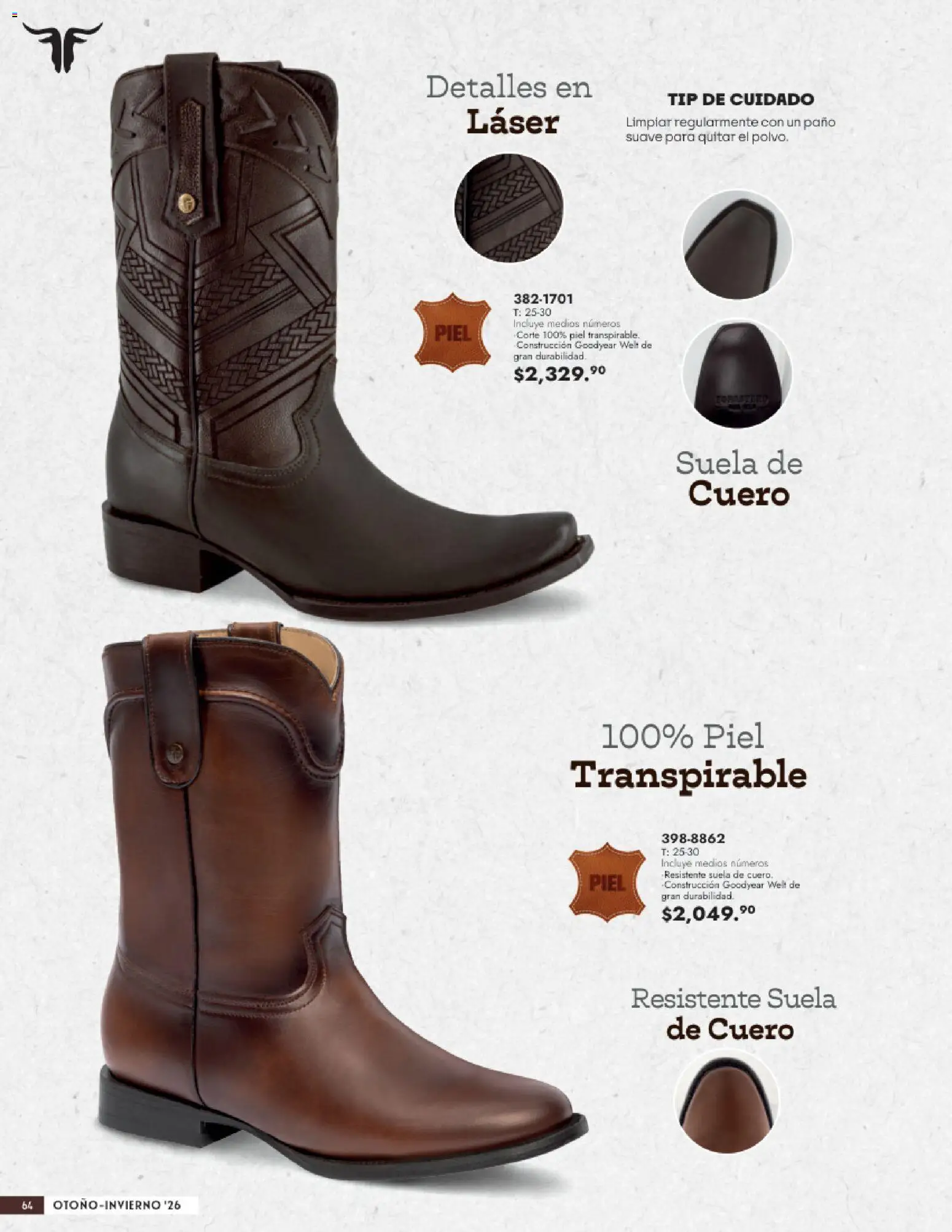 Nuevas ofertas de Andrea válidas en toda la República Mexicana desde el 23/08/2026. ¡Encuentra las mejores ofertas en Andrea catálogo Calzado Caballero! | Página: 64