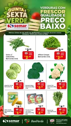 Semar Supermercado ofertas Quinta e Sexta Verde - Pré-Visualização do folheto da loja Semar Supermercado, válido de 25/06/2026