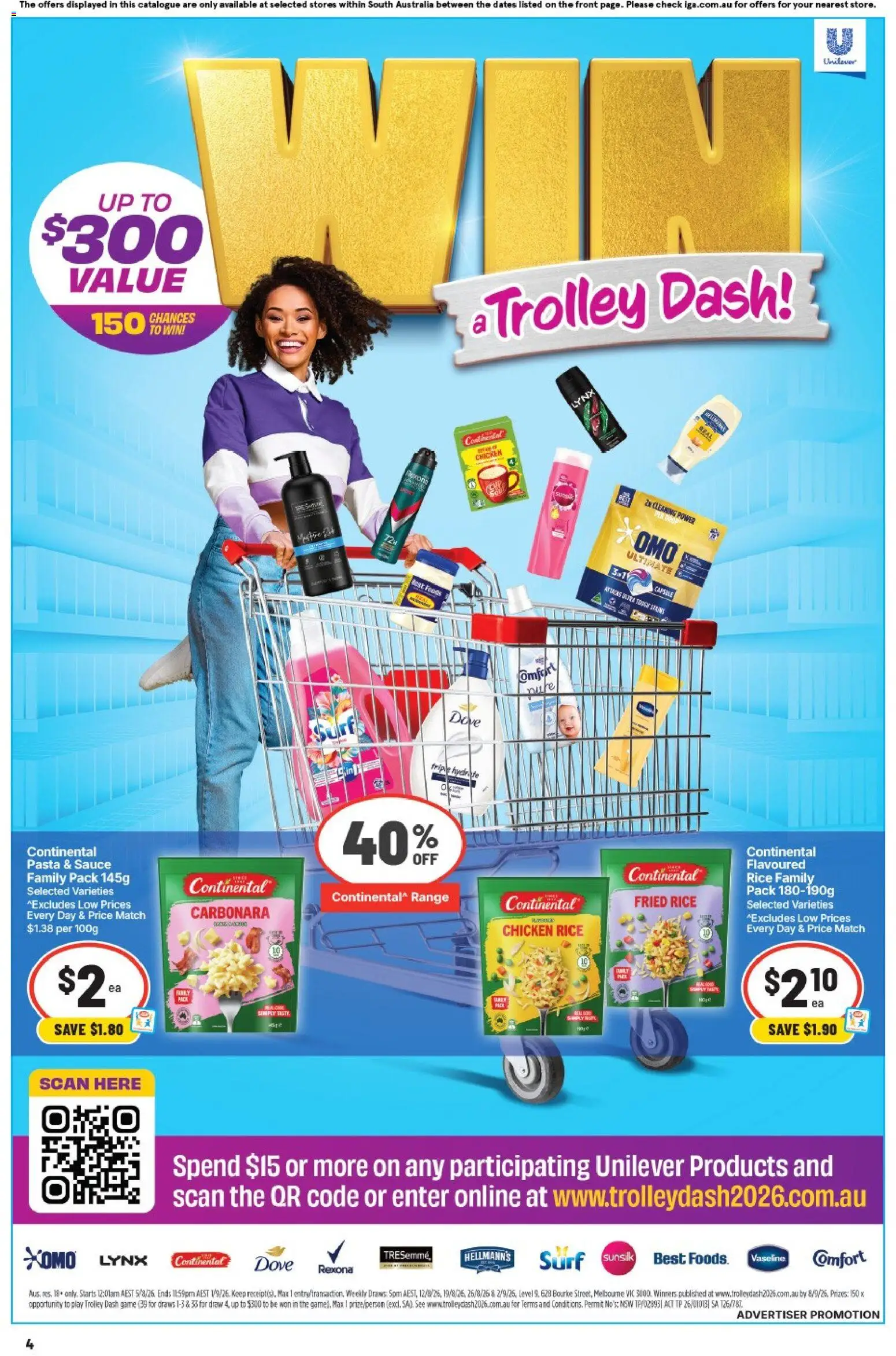 IGA catalogue - valid from 19/08/2026 | Page: 4 | Products: Rice, Sauce, Game, Vaseline