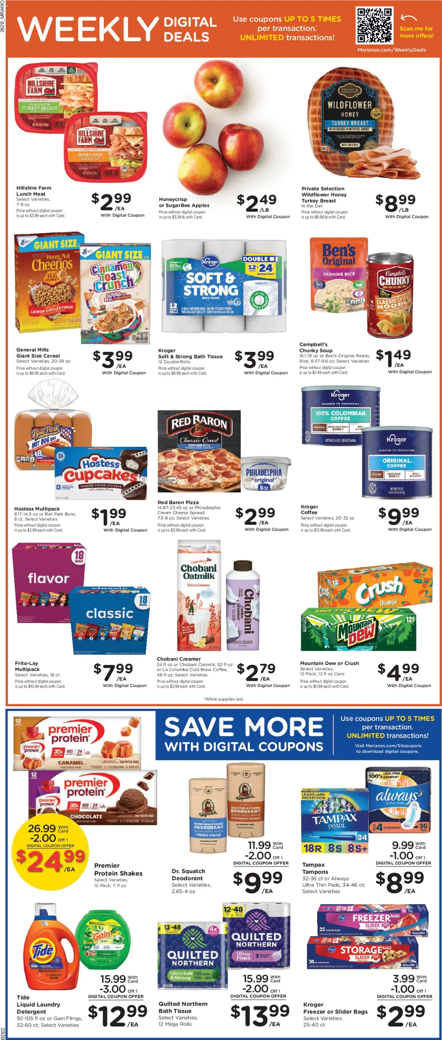 Mariano's Weekly Ad - valid from 08/19/2026 | Page: 5 | Products: Jasmine rice, Honey, Pizza, Cream