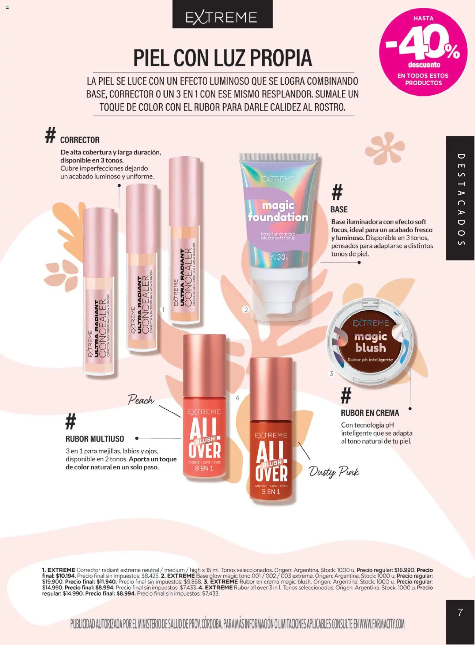 Farmacity catálogo │ válido desde el 01/09/2026 | Página: 7 | Productos: Rubor, Crema