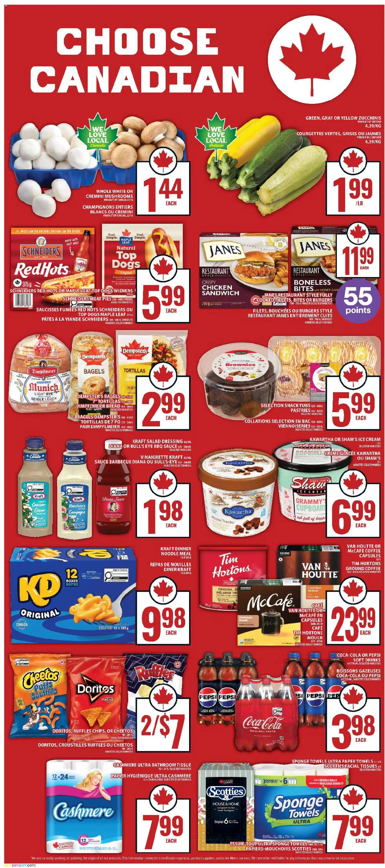 Food Basics flyer valid from Jul 2, 2026 | Page: 10 | Products: Ice cream, Salad, Sponge, Coffee