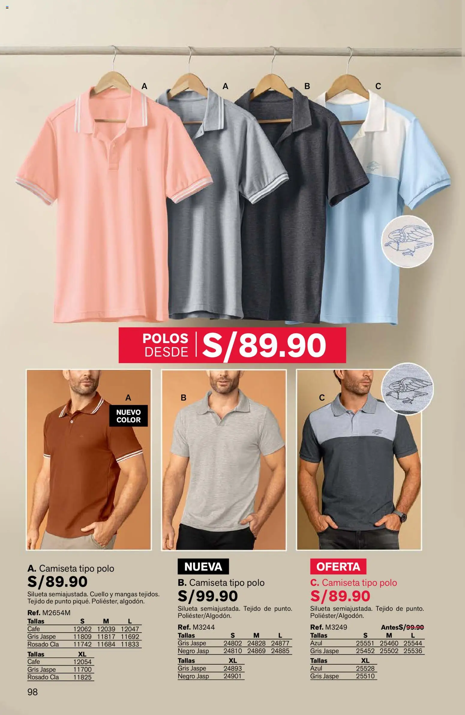 Catálogo Leonisa válido desde 24/08/2026 | Página: 98 | Productos: Cuello, Café, Polo