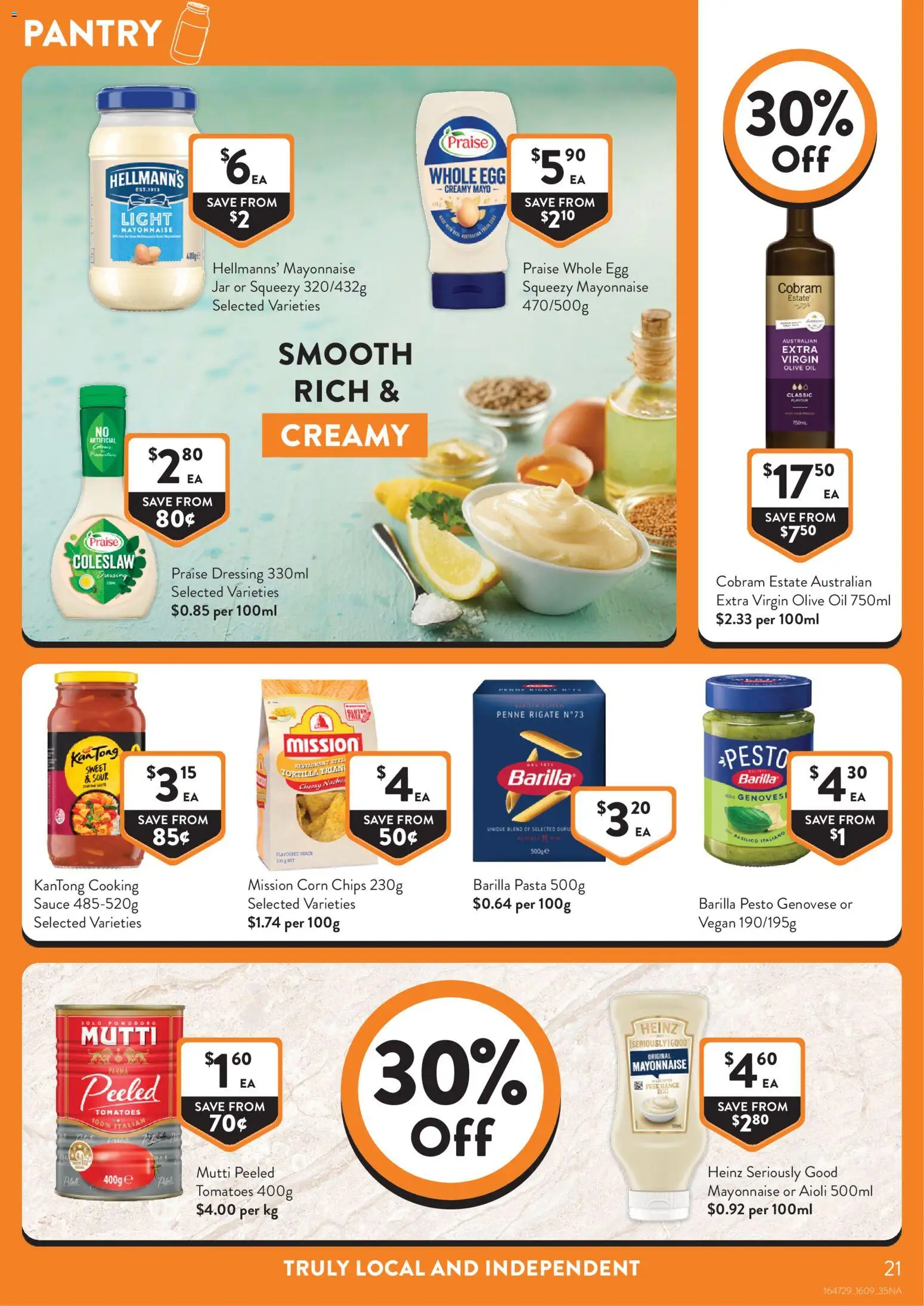 Foodworks catalogue - valid from 16/09/2026 | Page: 21 | Products: Tomatoes, Pasta, Dressing, Pesto