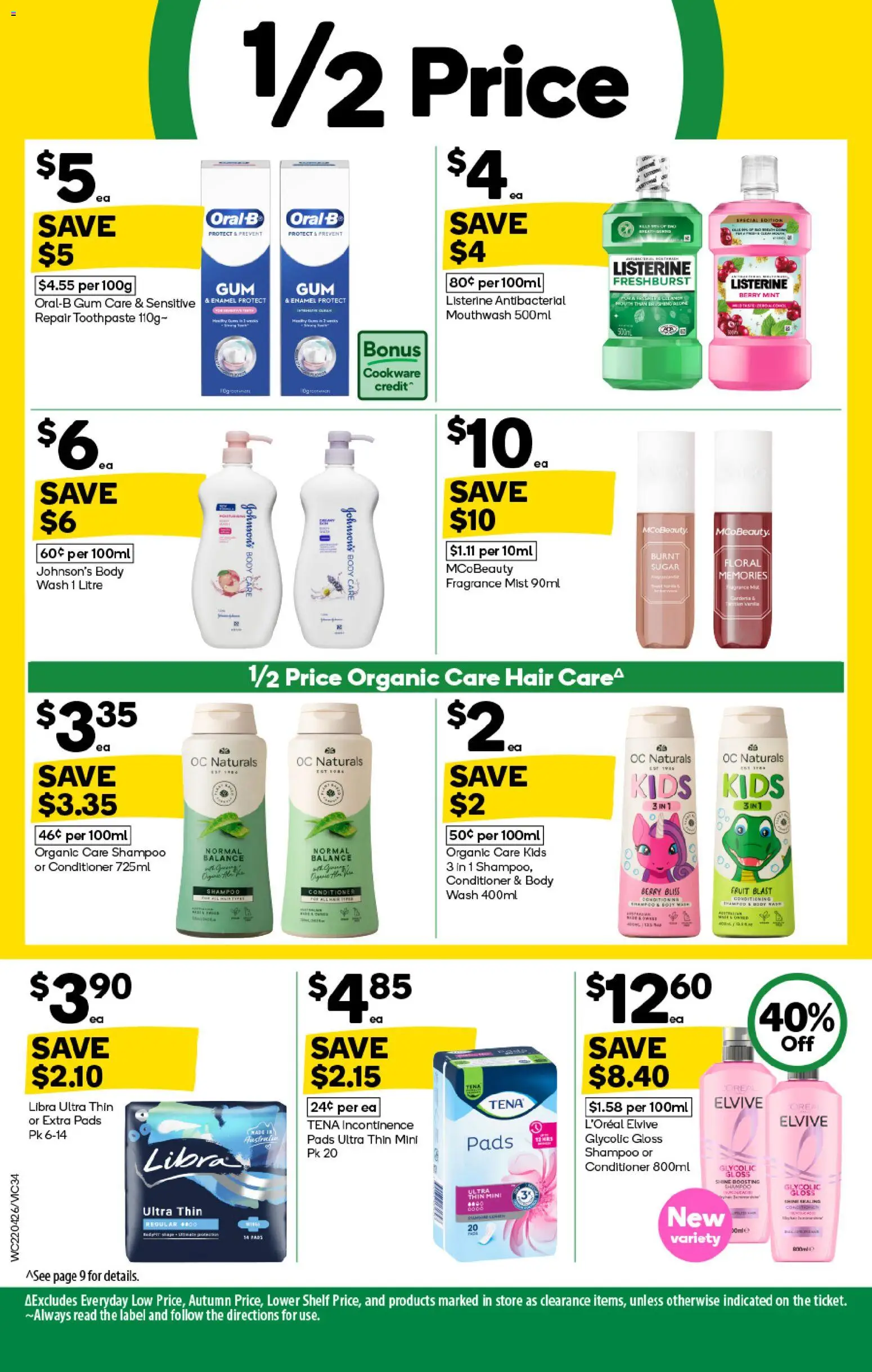 Woolworths catalogue - valid from 22.04.2026 | Page: 34 | Products: Conditioner, Gum, Cookware, Toothpaste