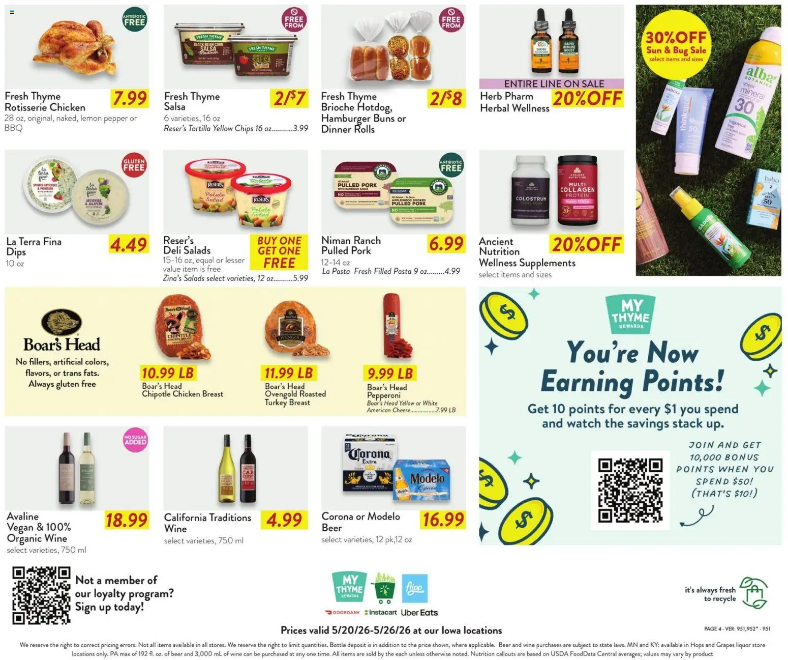 Fresh Thyme Weekly Ad - IA - valid from 20.05.2026 | Page: 9 | Products: Corn, Pork, Chips, Lemon