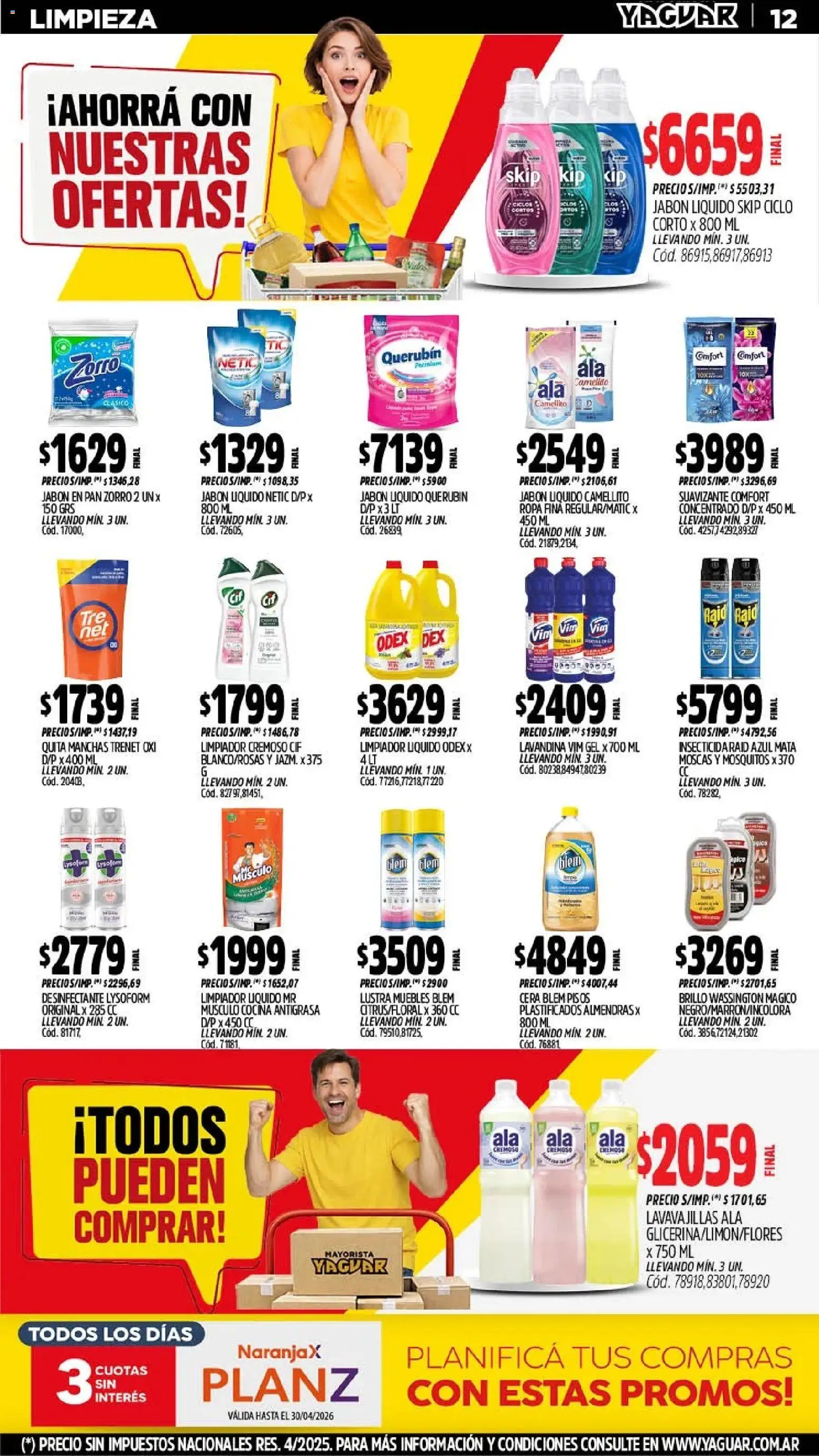 Yaguar catálogo │ válido desde el 11.05.2026 | Página: 13 | Productos: Antigrasa, Desinfectante, Jabón, Limpiador
