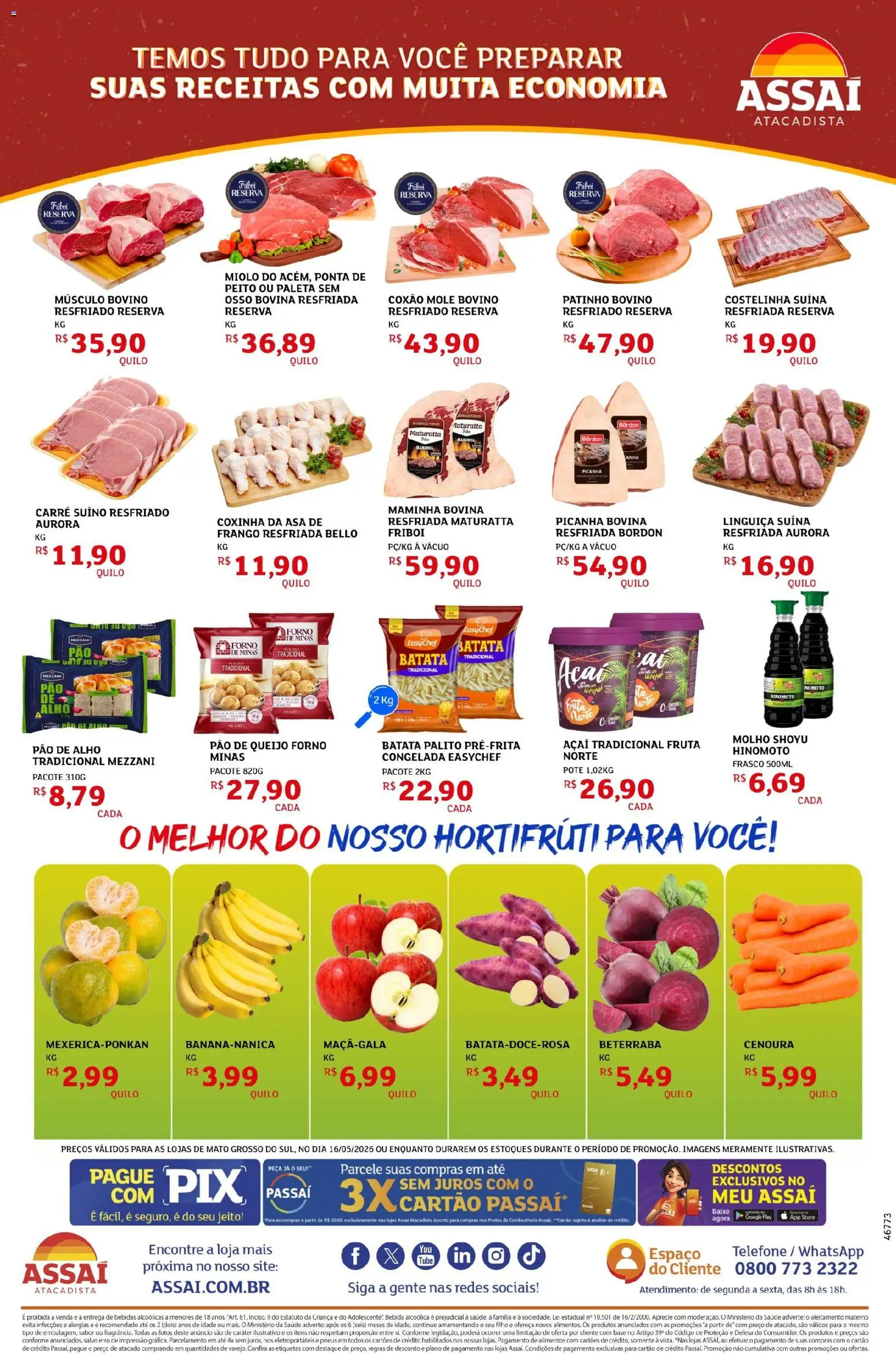 Assaí Atacadista Folheto - válido de 16.05.2026 | Página: 2 | Produtos: Alho, Pao de alho, Cenoura, Açaí