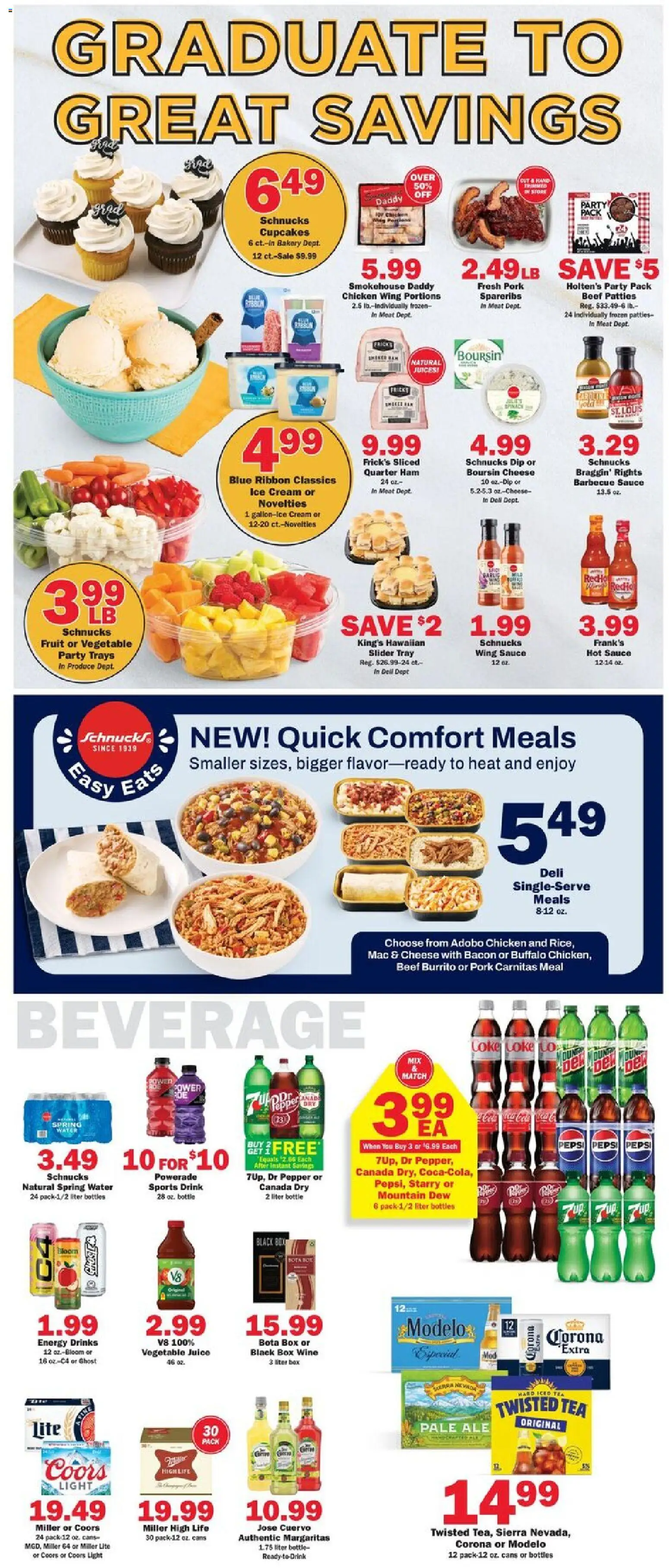 Schnucks Weekly Print Ad - IL - valid from 13.05.2026 | Page: 3 | Products: Cheese, Juice, Beef, Pepper