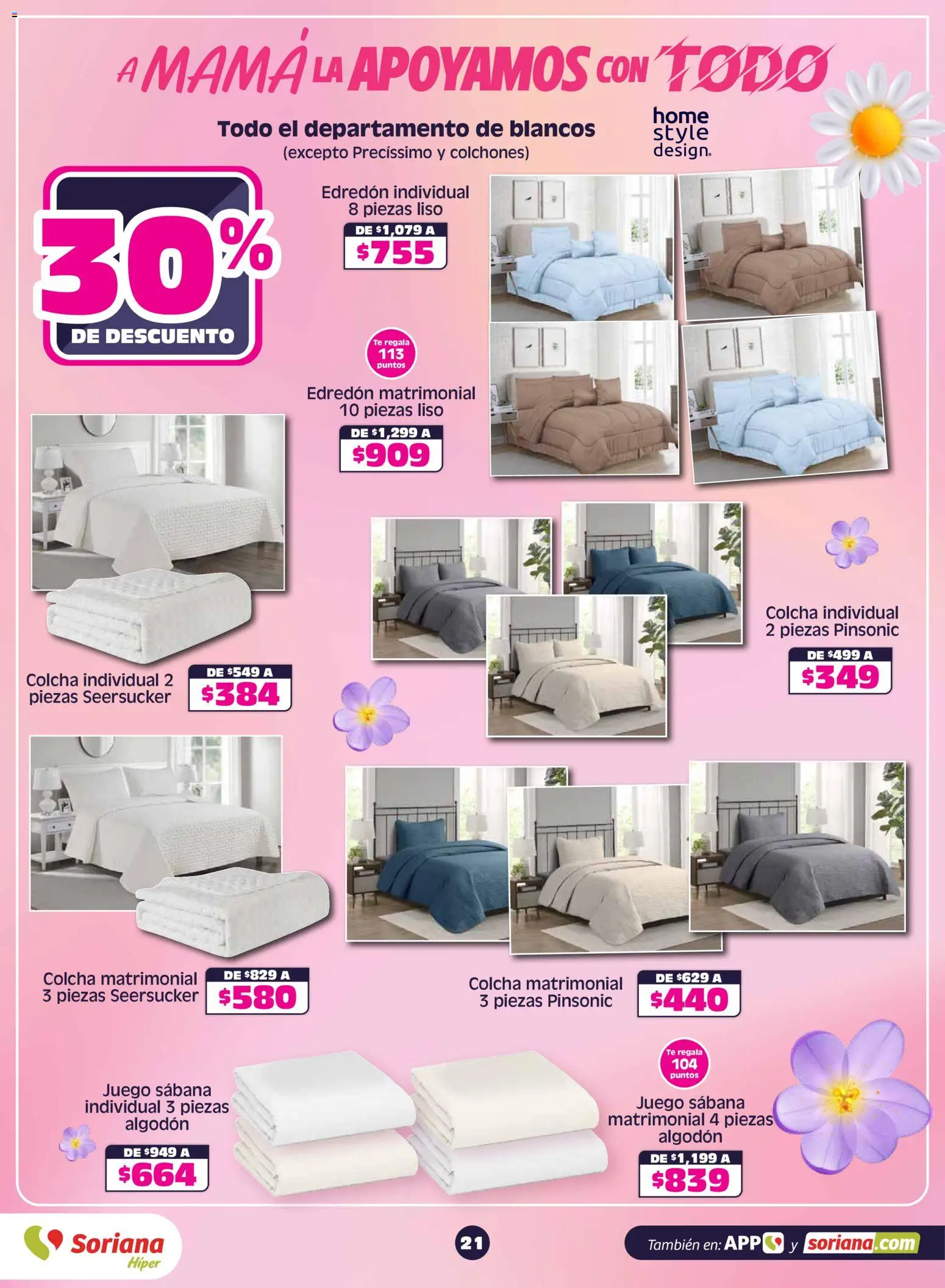 Nuevas ofertas de Soriana válidas en toda la República Mexicana desde el 30.04.2026. ¡Encuentra las mejores ofertas en Soriana folleto! | Página: 22 | Productos: Juego, Algodón, Té