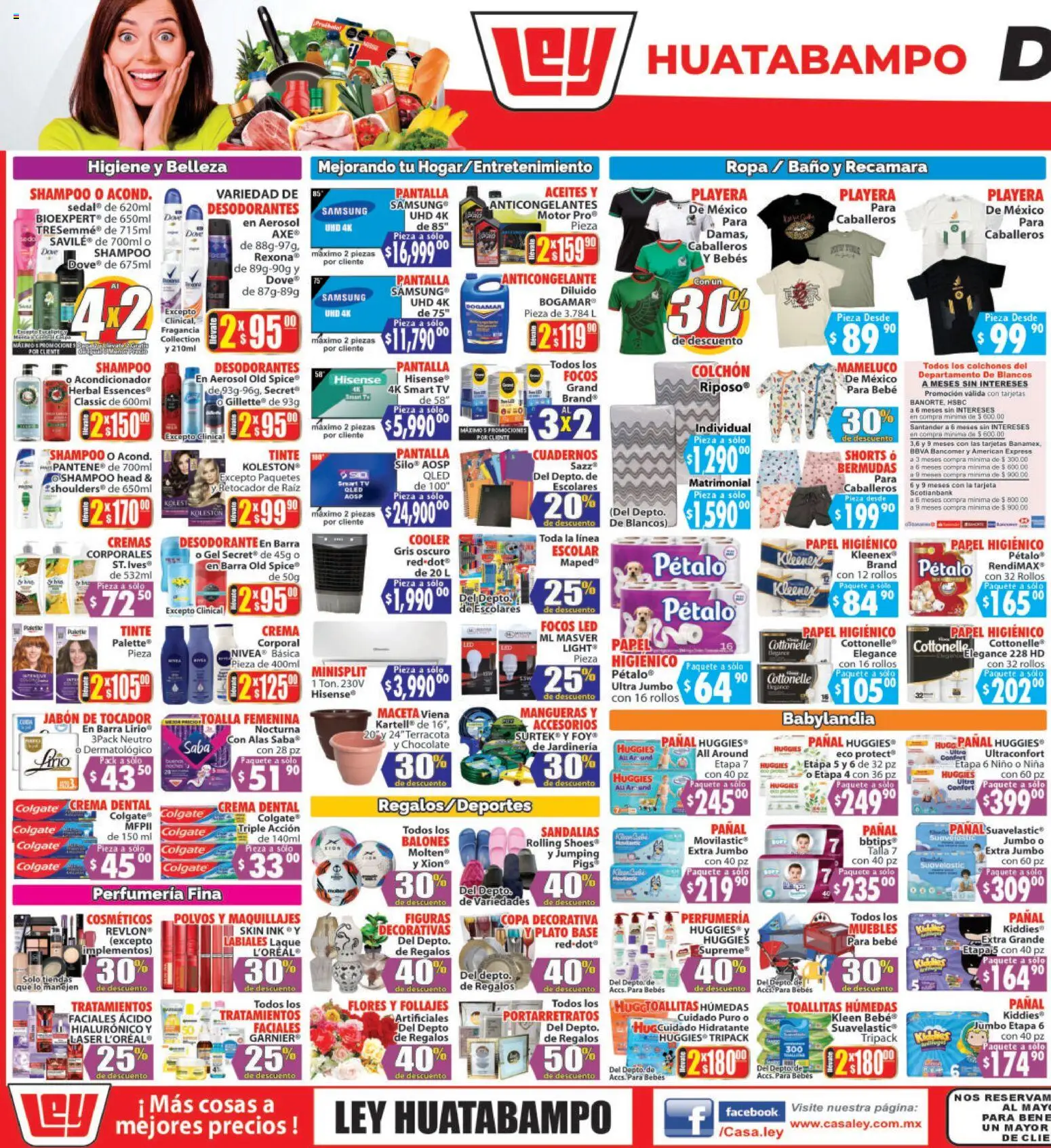 Nuevas ofertas de Casa Ley válidas en toda la República Mexicana desde el 11.06.2026. ¡Encuentra las mejores ofertas en Casa Ley folleto Huatabampo! | Página: 3 | Productos: Desodorante, Papel higiénico, Baño, Jabón