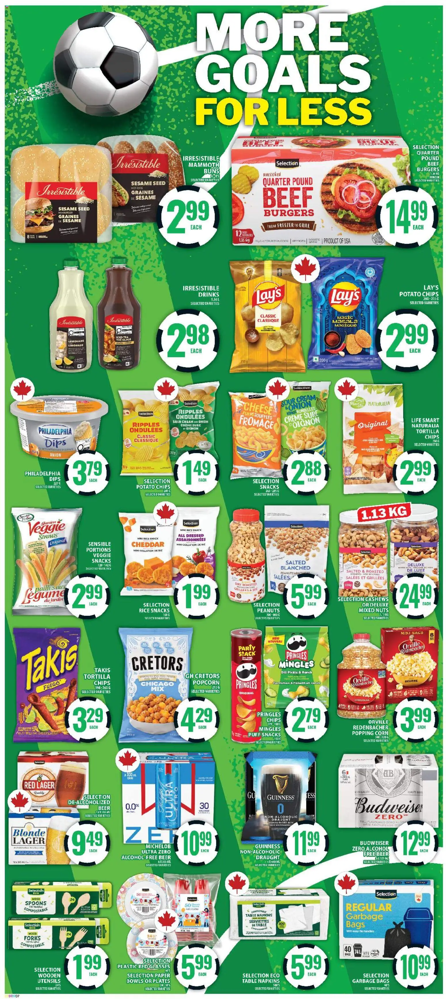 Food Basics flyer valid from Jul 9, 2026 | Page: 14 | Products: Rice, Tea, Chips, Nuts