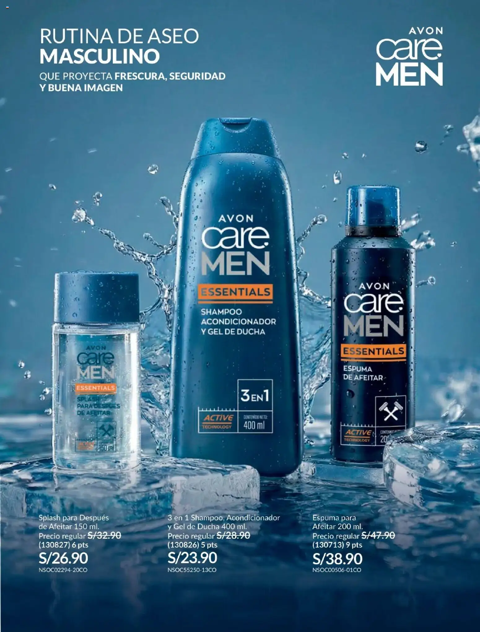 Catálogo Avon válido desde 24.05.2026 | Página: 157 | Productos: Acondicionador, Espuma de afeitar, Gel de ducha, Ducha