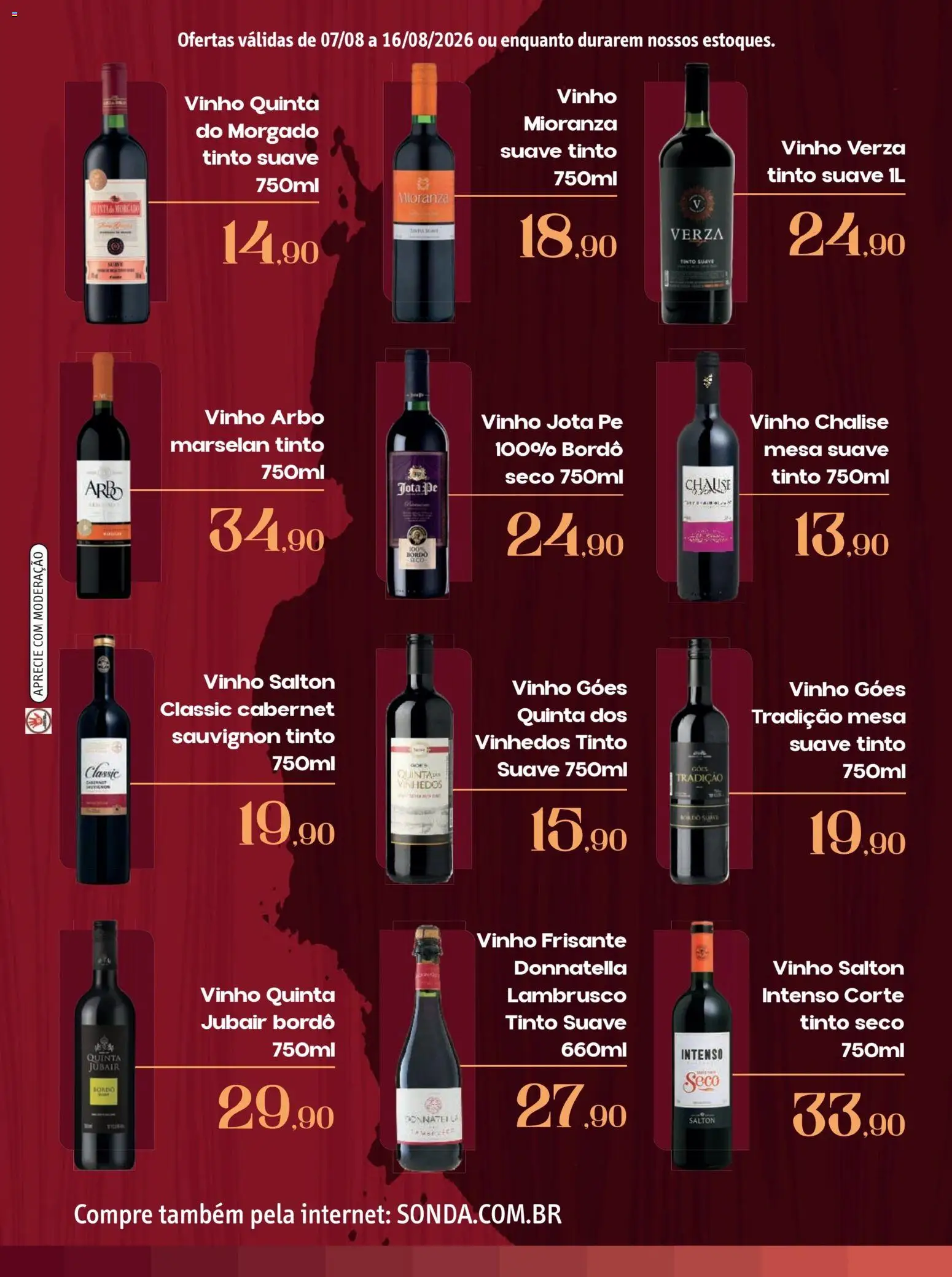 Sonda Folheto - válido de 07/08/2026 | Página: 4 | Produtos: Vinho frisante, Mesa, Vinho