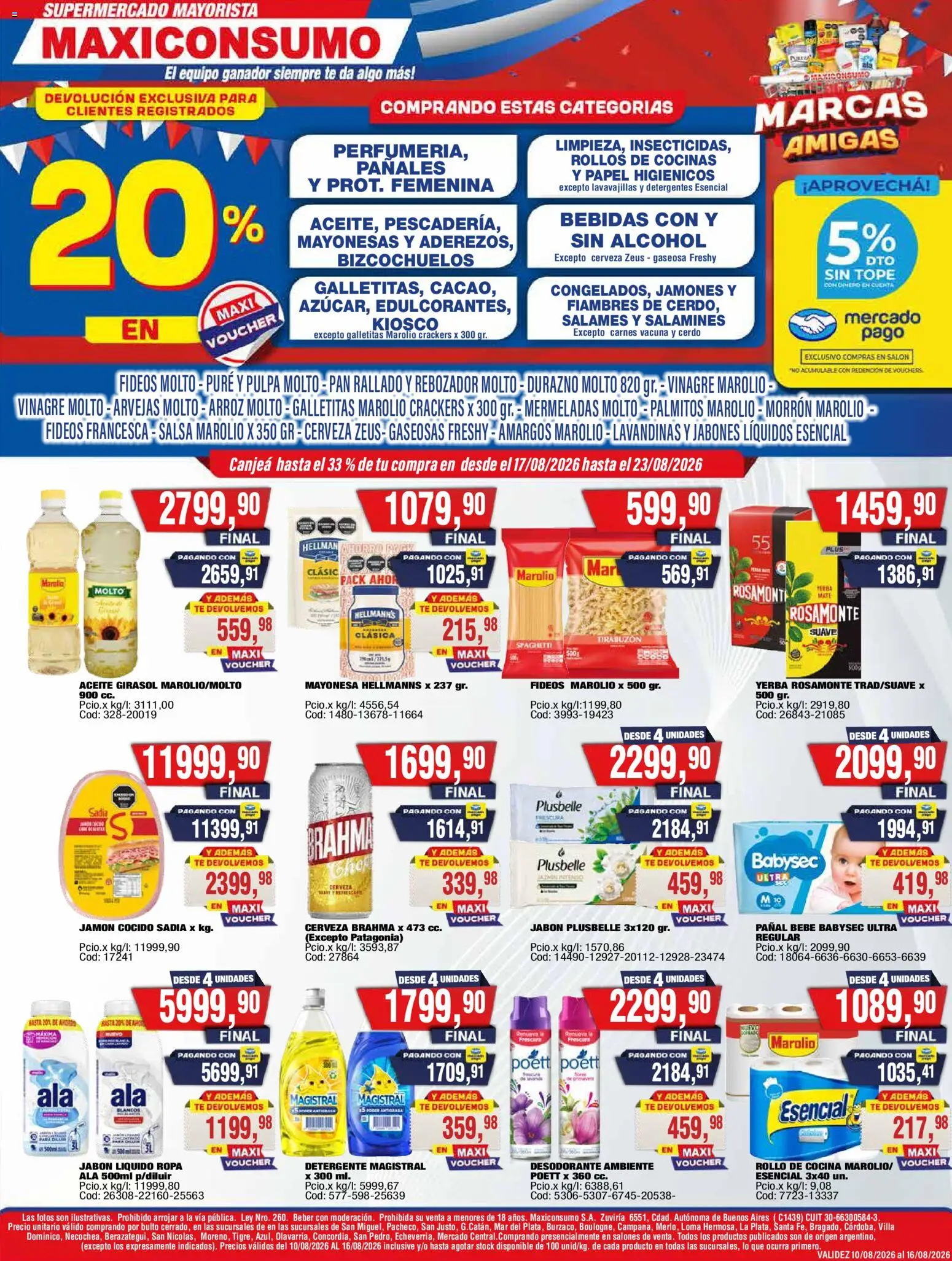 Maxiconsumo ofertas │ válido desde el 10/08/2026 | Página: 1