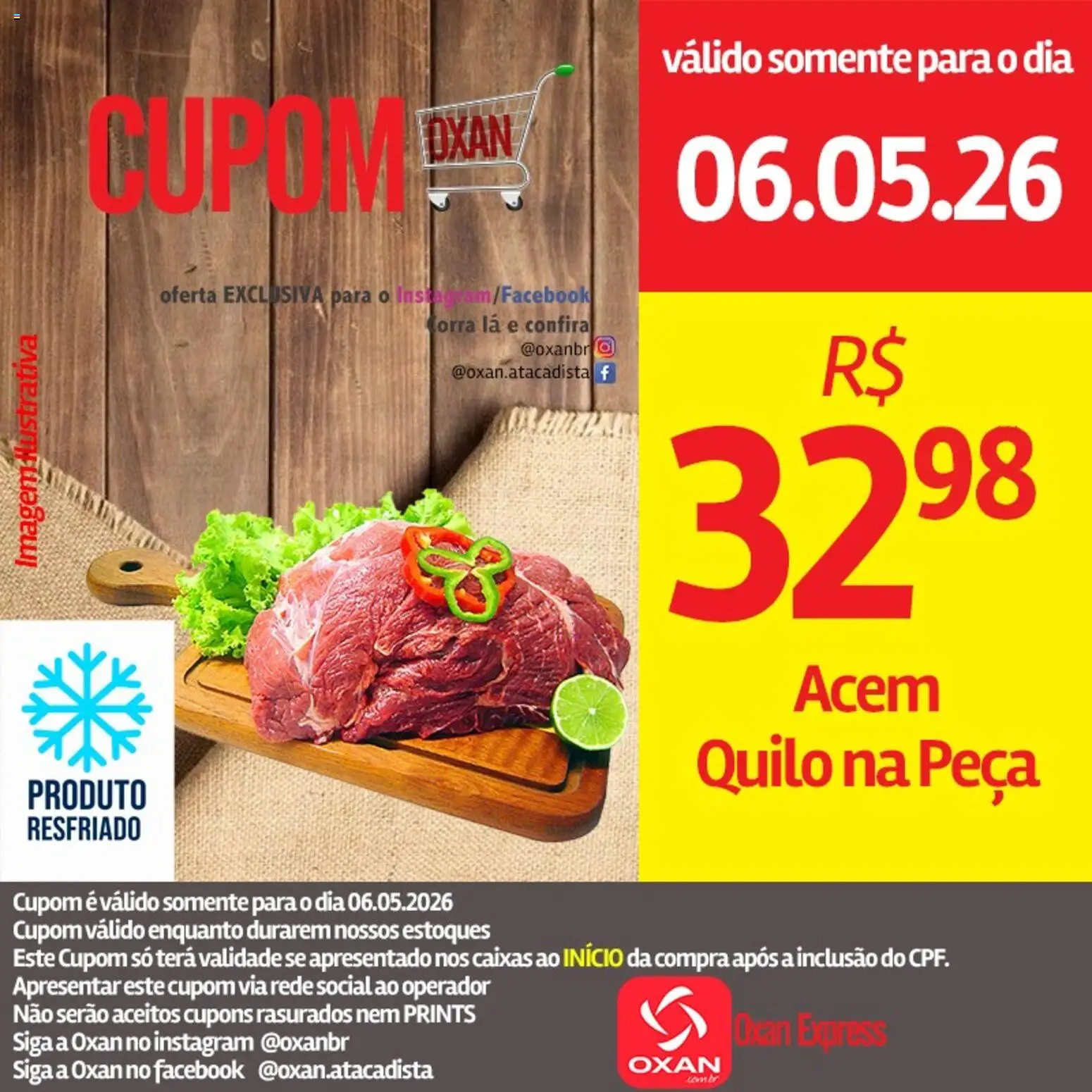 Oxan Atacadista Folheto - válido de 06.05.2026 | Página: 4 | Produtos: Acém
