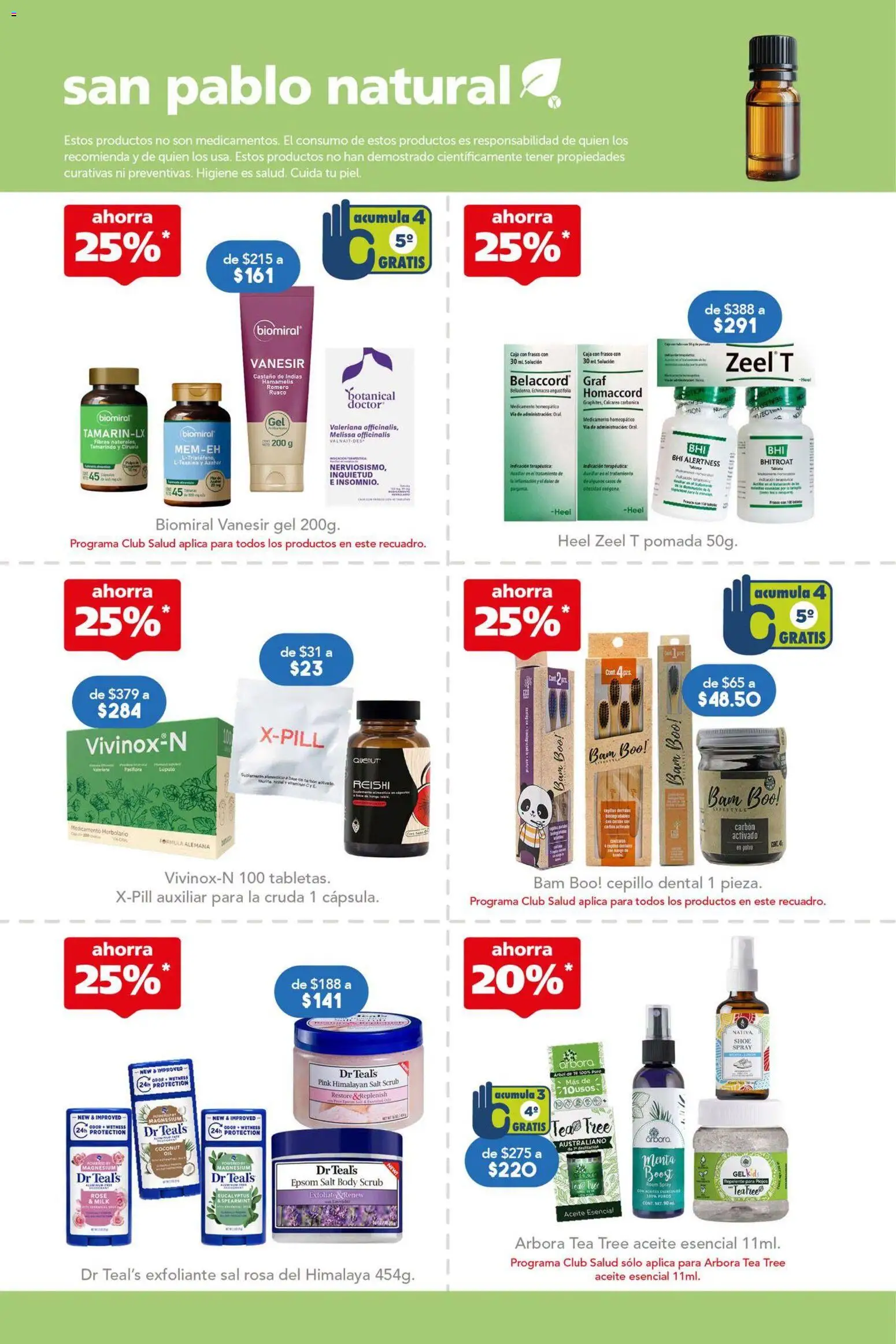 Nuevas ofertas de Farmacia San Pablo válidas en toda la República Mexicana desde el 09/08/2026. ¡Encuentra las mejores ofertas en Farmacia San Pablo catálogo! | Página: 2 | Productos: Cepillo, Aceite, Body, Té