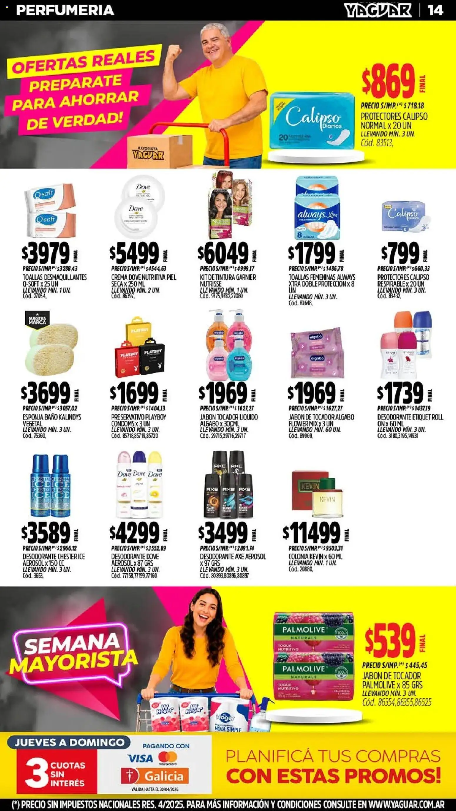 Yaguar - Oferta Semanal Salta │ válido desde el 18.05.2026 | Página: 15 | Productos: Toallas, Baño, Jabón, Desodorante