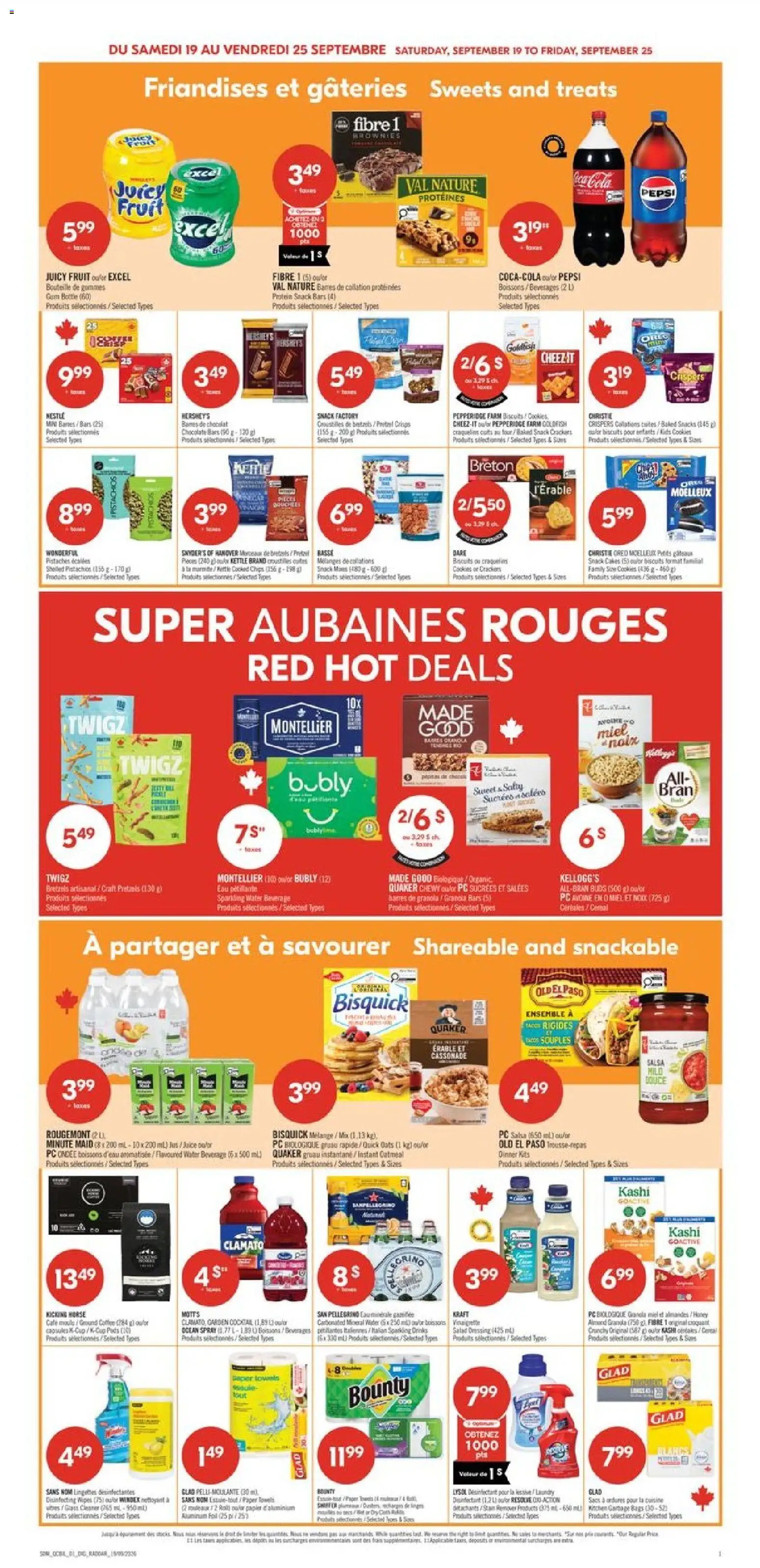 Pharmaprix flyer valid from Sep 19, 2026 | Page: 8 | Products: Fruit, PC, Crisps, Biscuits