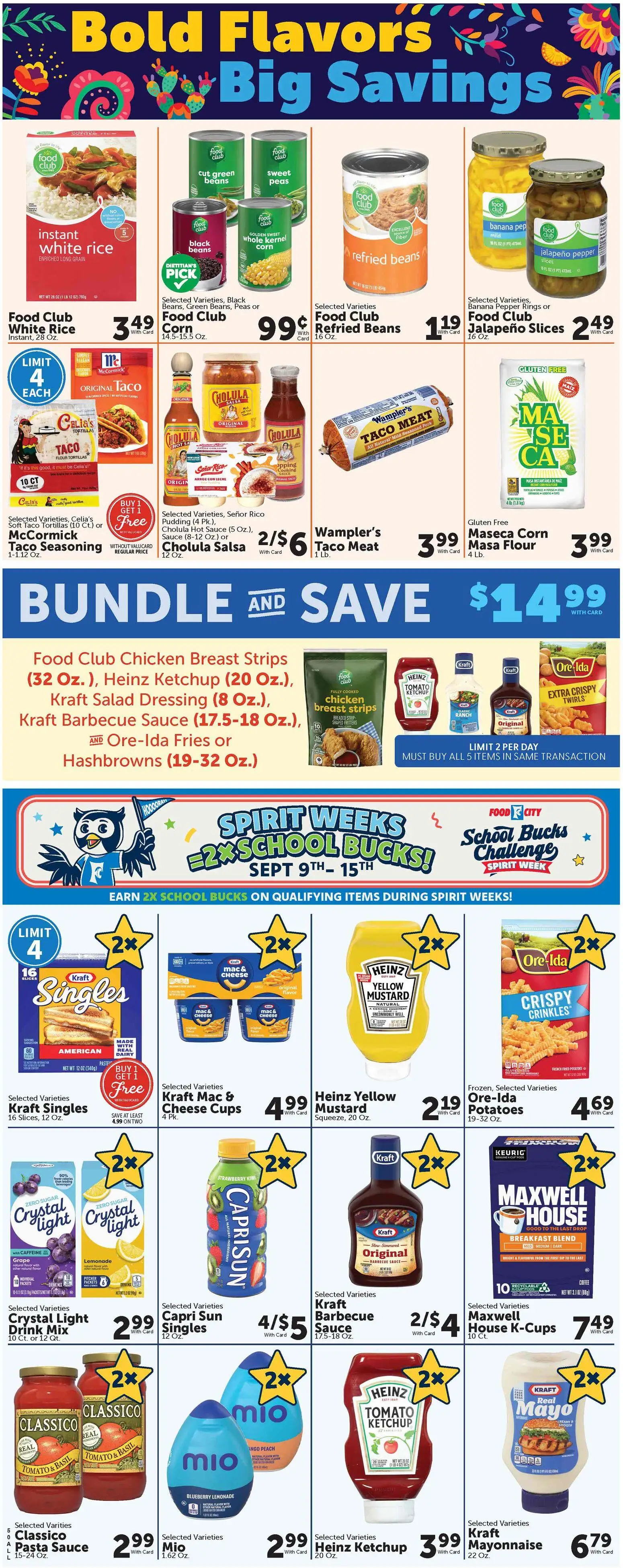 Food City Weekly Ad - valid from 09/09/2026 | Page: 5 | Products: Corn, Barbecue sauce, Mayonnaise, Pepper